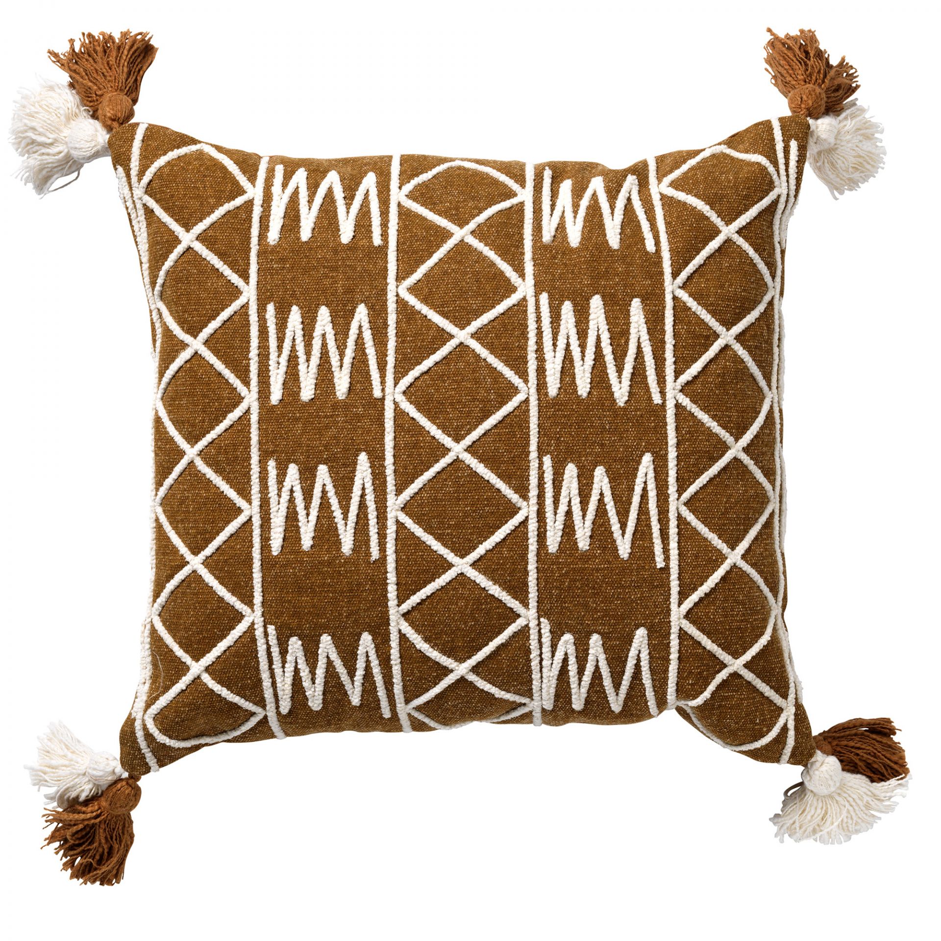 ZAC - Coussin en coton 45x45 cm Tobacco Brown - brun