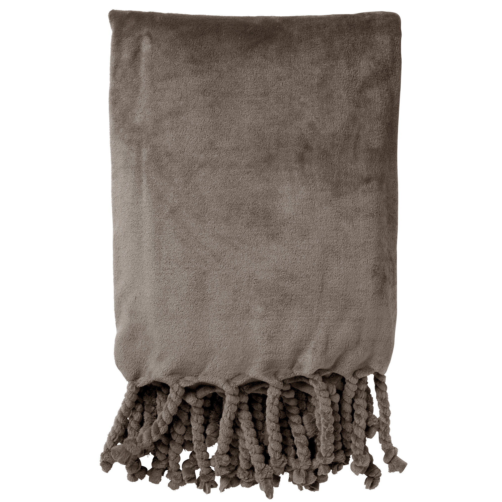 FLORIJN - Wohndecke Fleece 150x200 cm - Driftwood - taupe