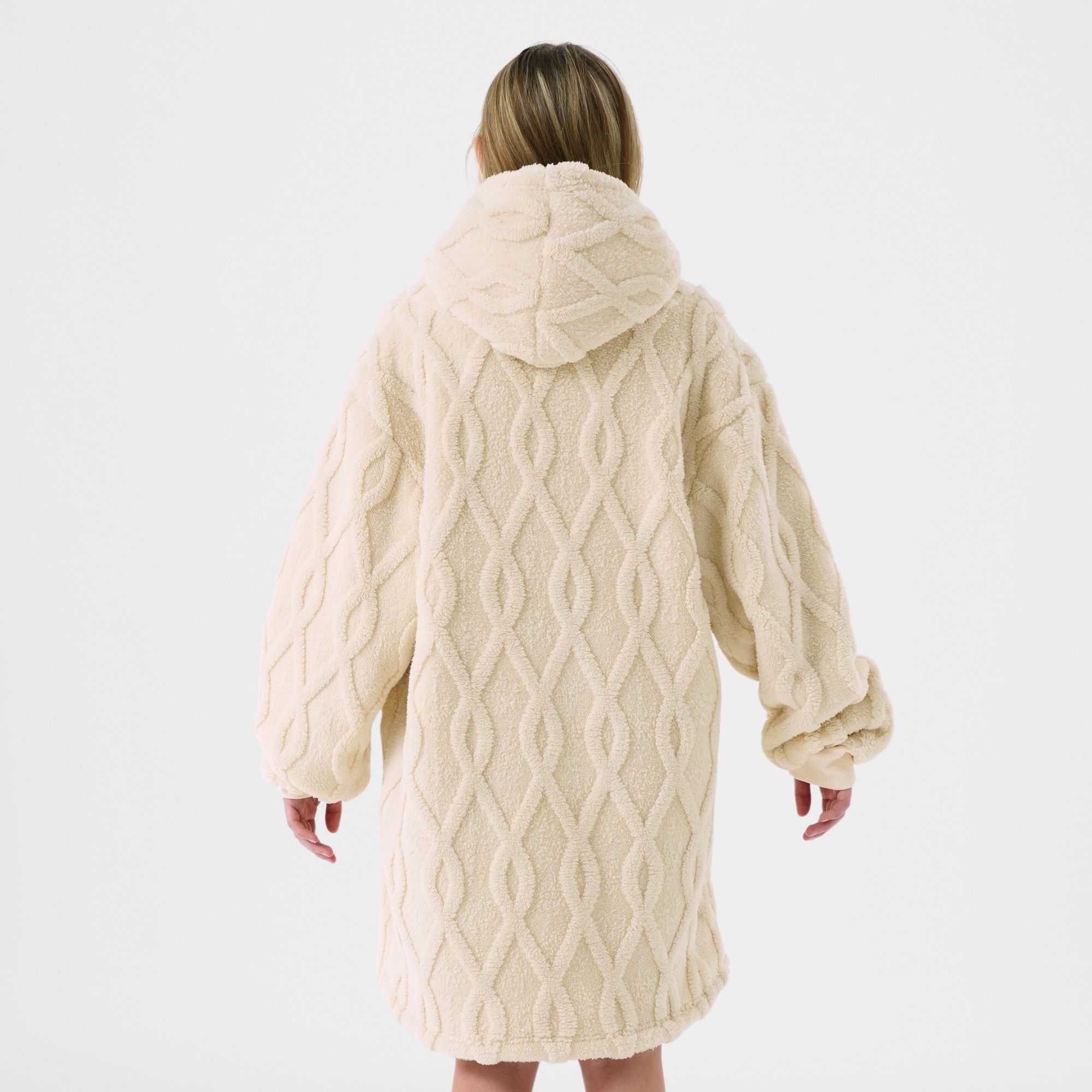 ROSETTA - hoodie 60x90 cm - hoodie deken - tieners - Bone White - wit