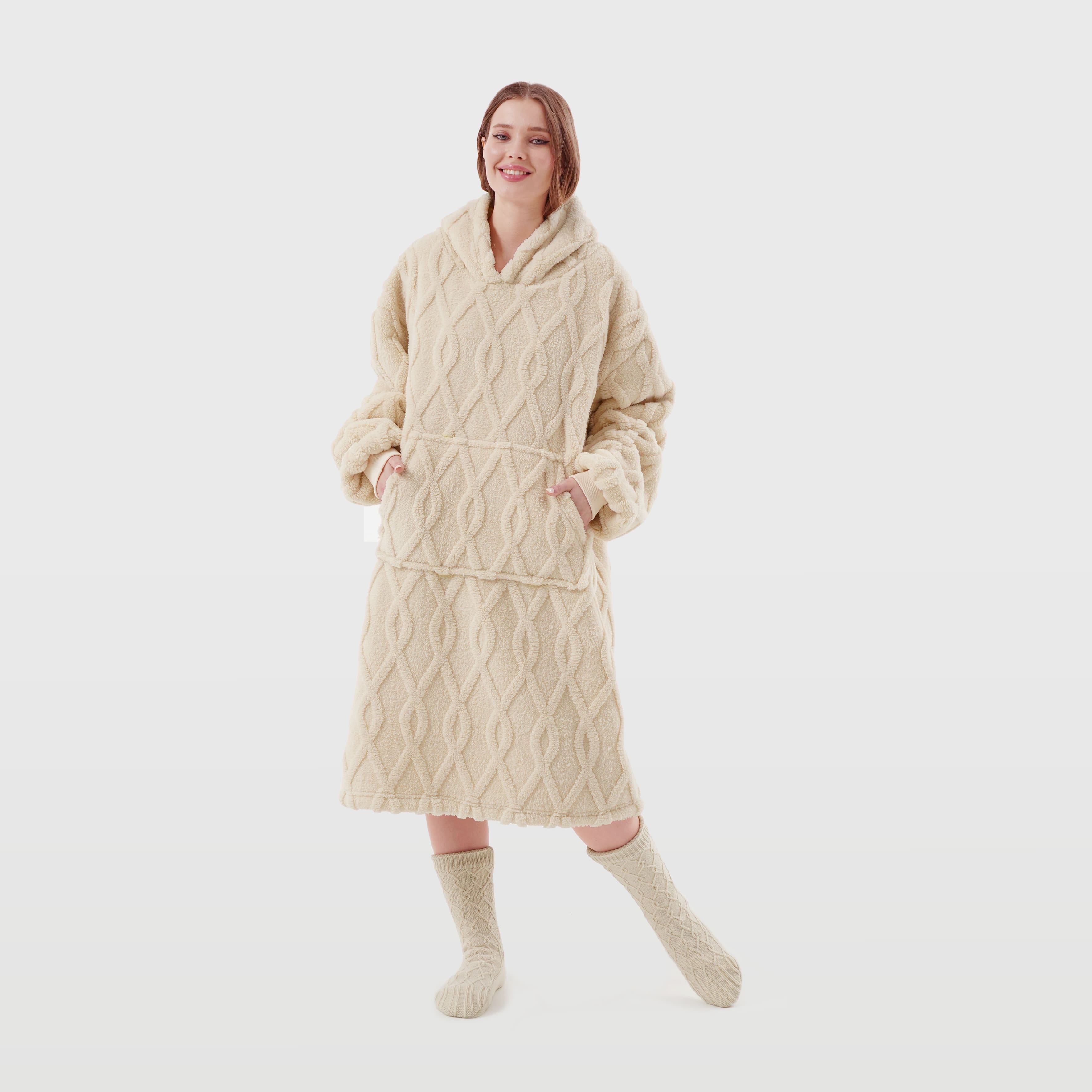ROSETTA - Hoodie for adult 70x110 cm - Bone White - white