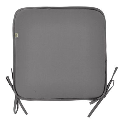 SUNNY - Gallette de chaise avec cordons de fixation Anthraciet 38.5x38.5 cm