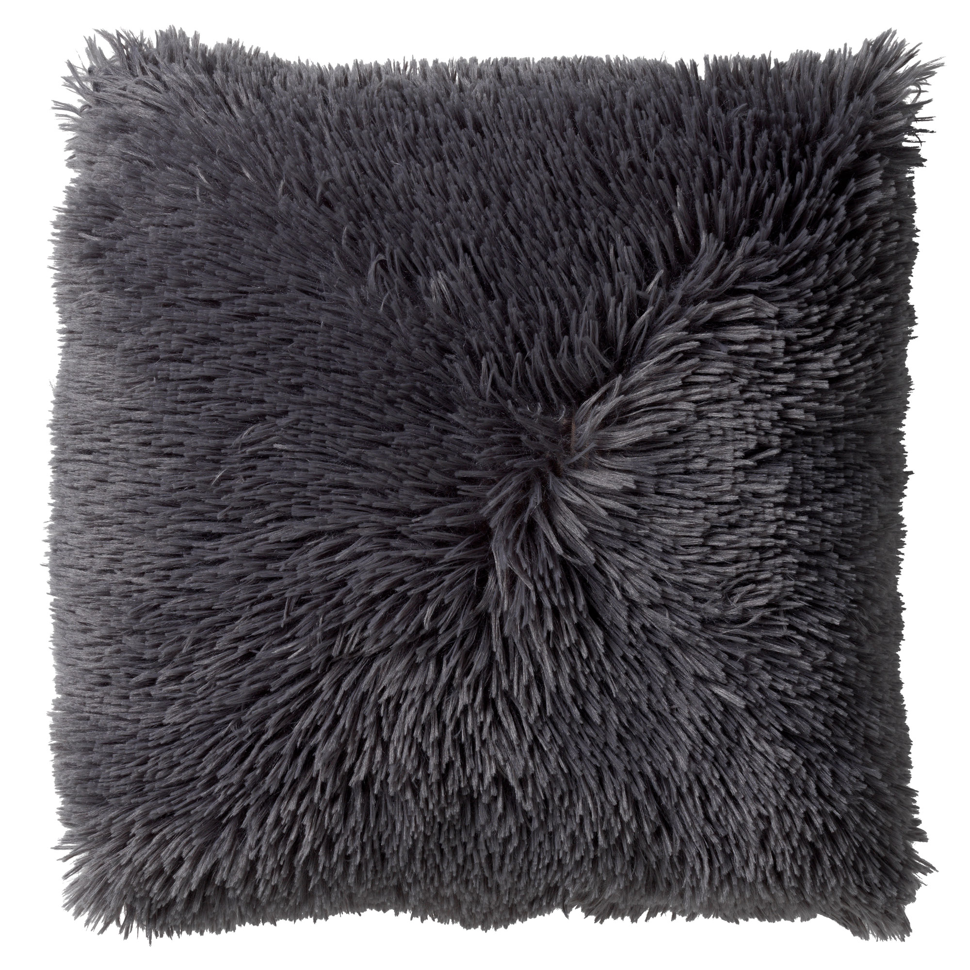FLUFFY - Coussin imitation fourrure Charcoal Gray 60x60 cm 