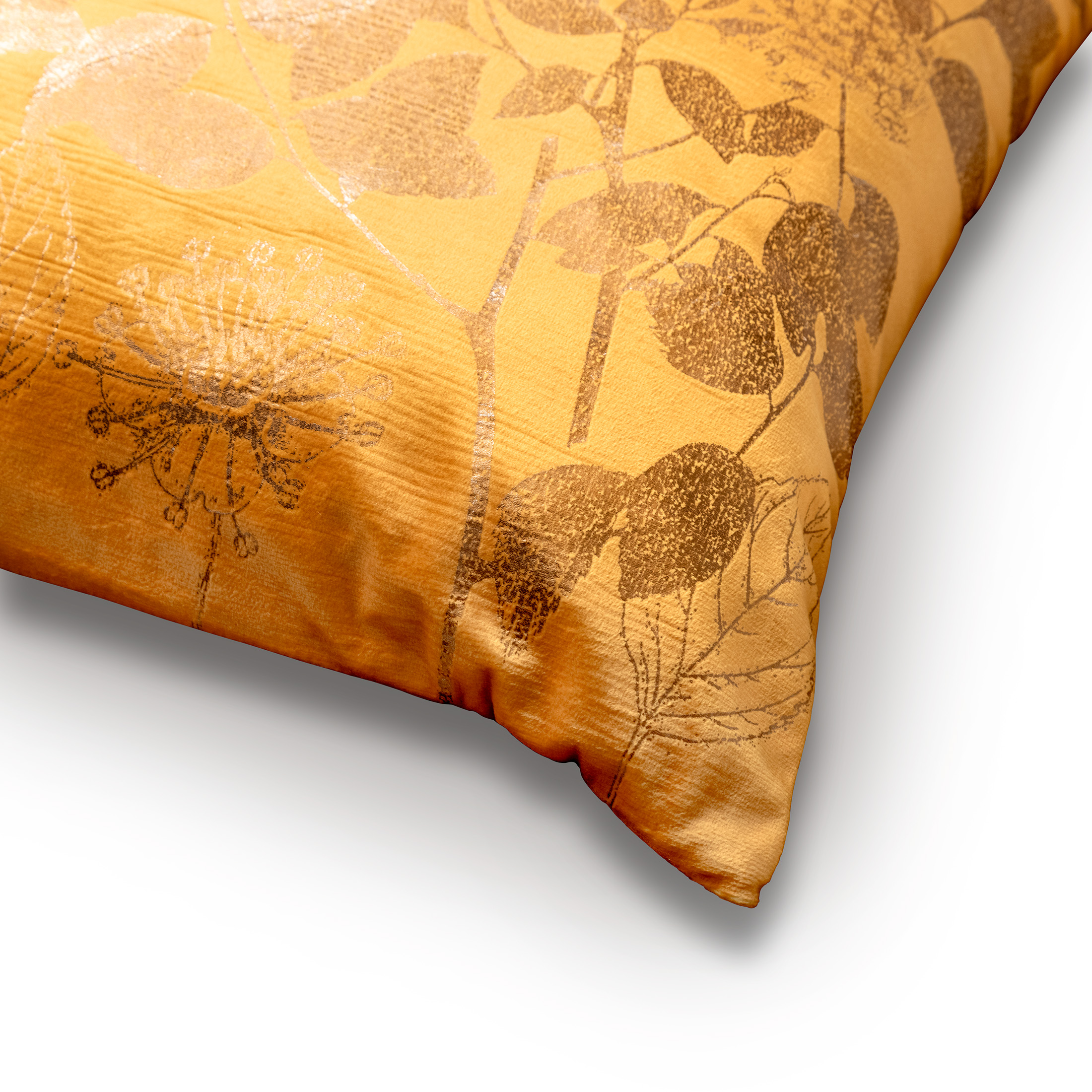 GIDI - Coussin 45x45 cm - velours - couleur unie - Golden Glow