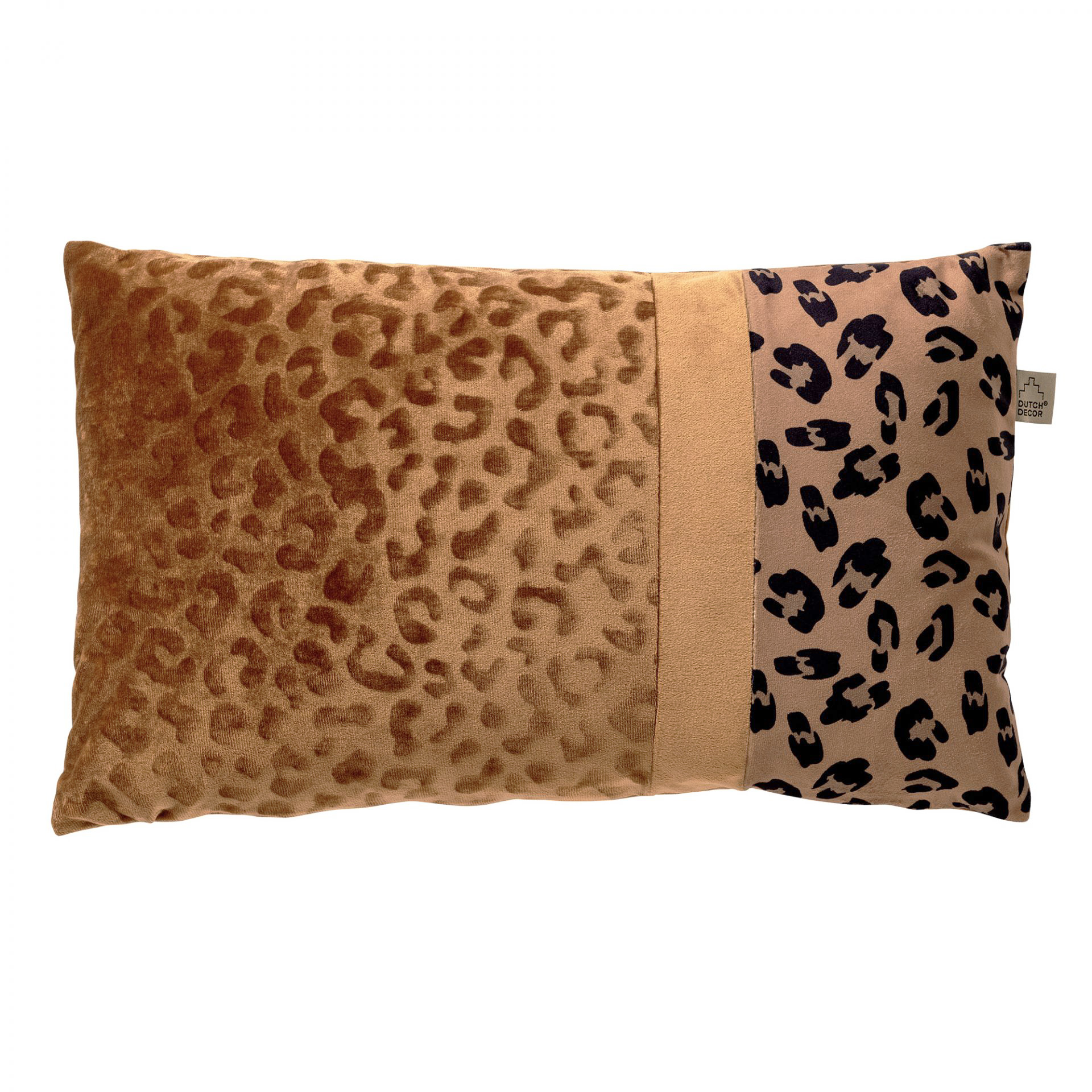 BAILEY - Coussin en velours 30x50 cm Tobacco Brown