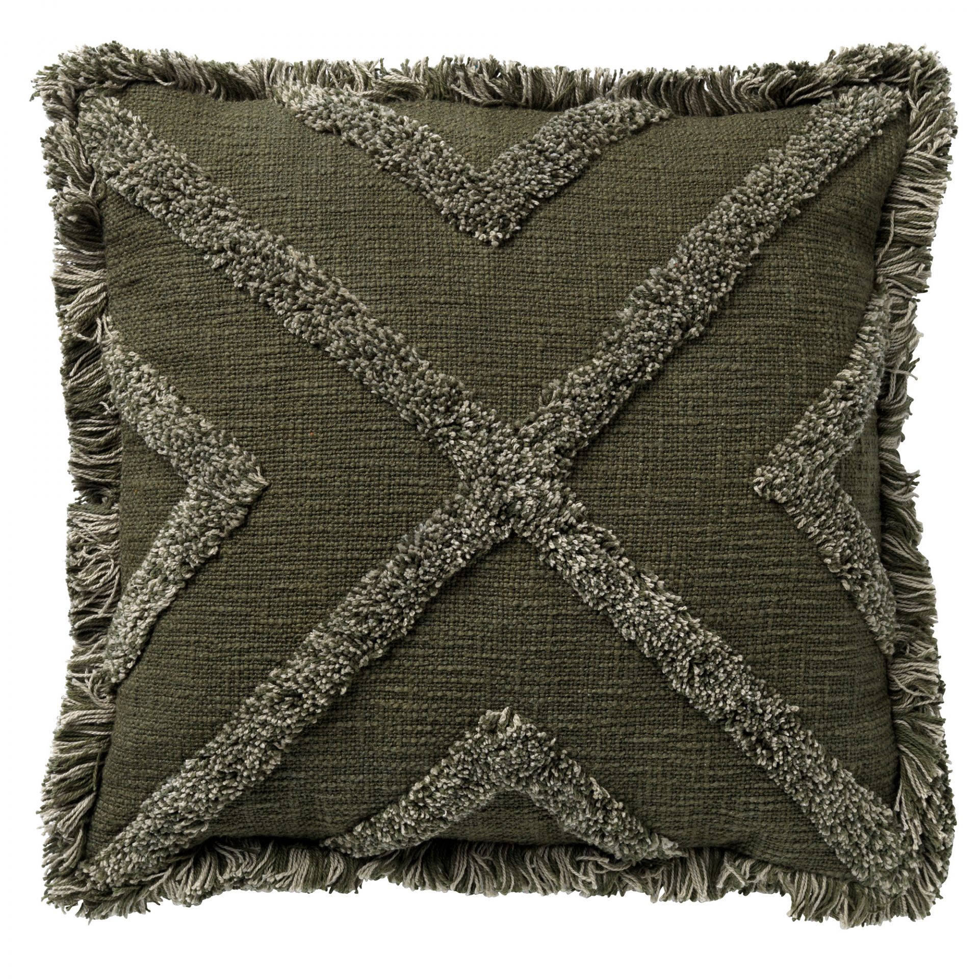 BOO - Housse de Coussin en coton 45x45 cm Chive - vert