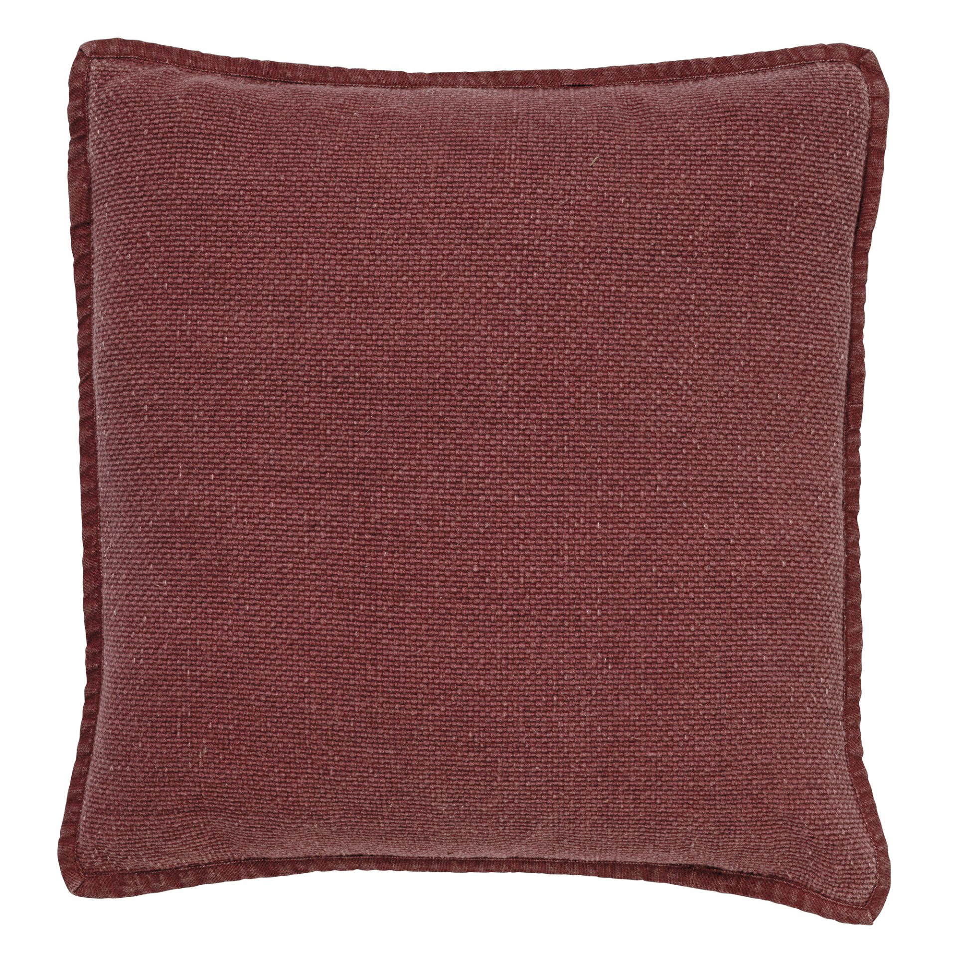 BOWIE - Cushion washed cotton 45x45 cm Merlot