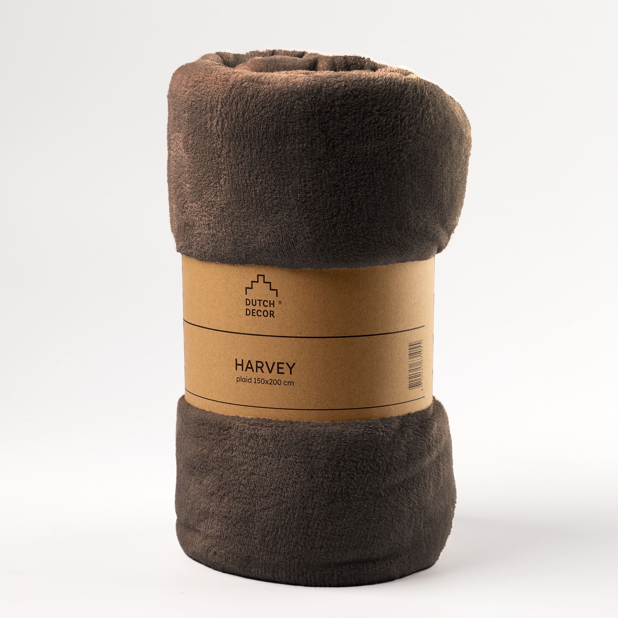 HARVEY - Wohndecke Fleece 150x200 cm - Chocolate Martini - braun