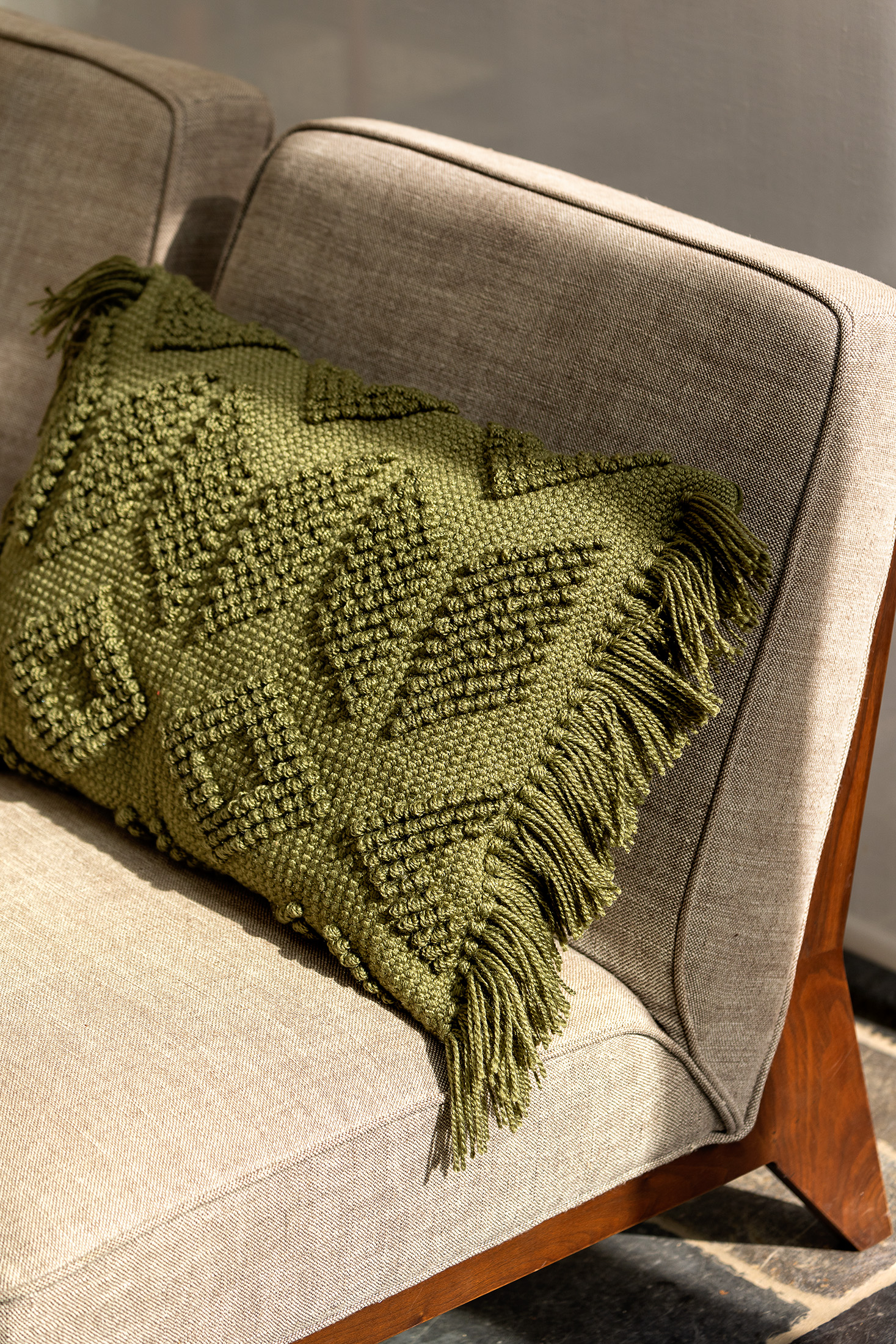 ODIN - Housse de coussin 40x60 cm 90% polyester recyclé - unie - Eco Line  collection - Olive Branch - vert