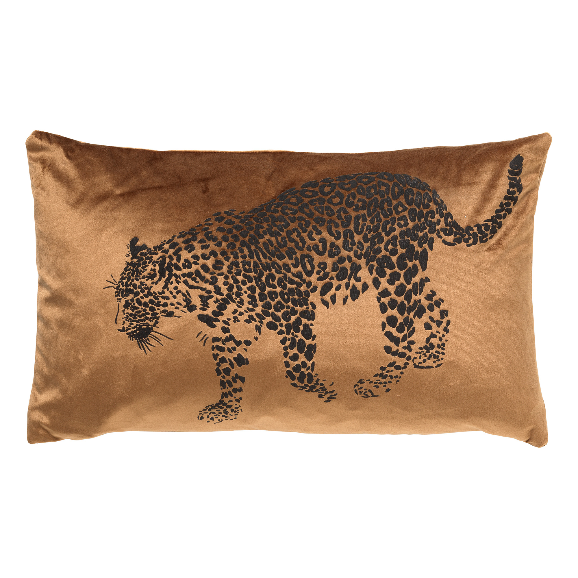 SULA - Dekokissen mit Animal-Print 30x50 cm Tobacco Brown