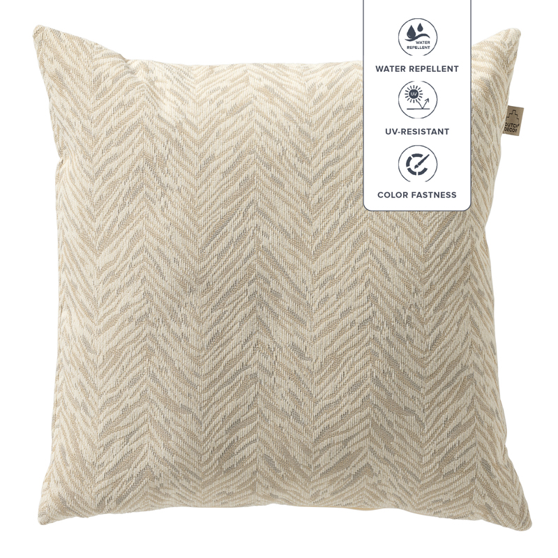 AUGUSTA - Outdoorkissen 45x45 cm - Marshmallow - weiß