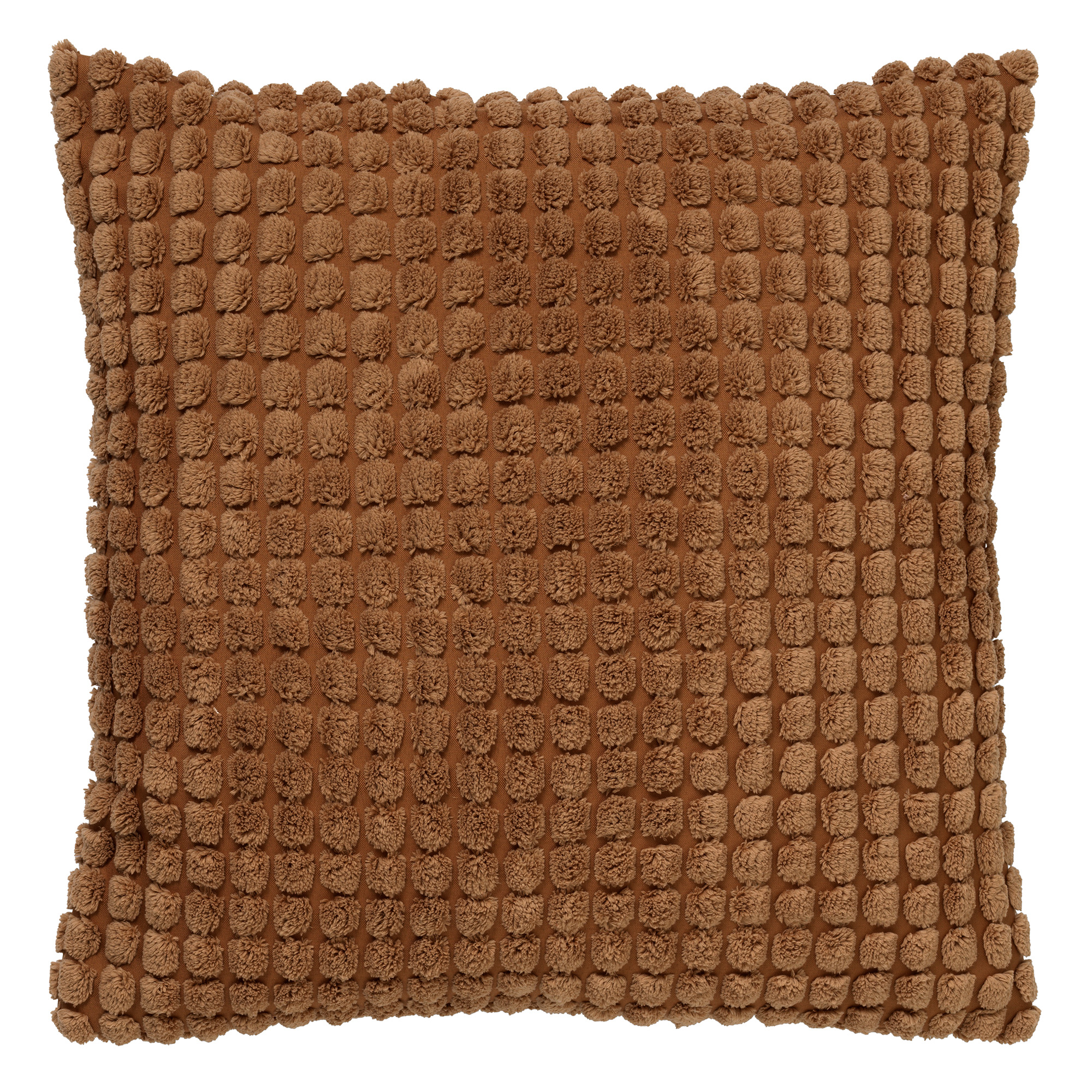 ROME - Housse de coussin uni Tobacco Brown 45x45 cm 