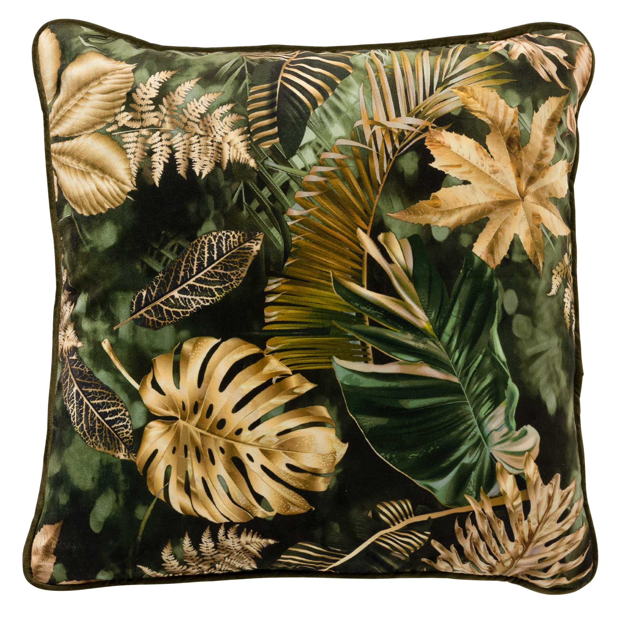 BASIL - Sierkussen velvet Chive 45x45 cm - groen