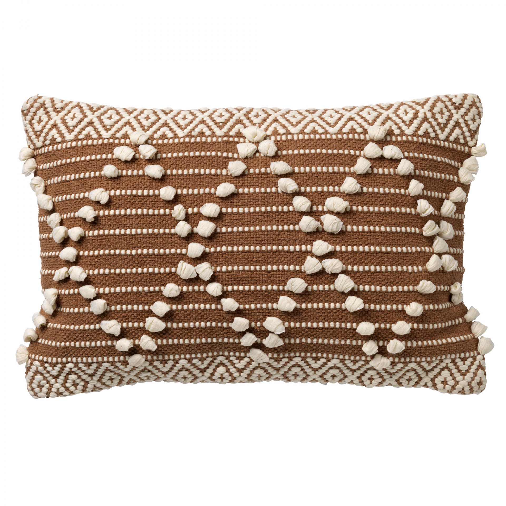 JULIEN - Cushion cotton 40x60 cm Tobacco Brown - brown