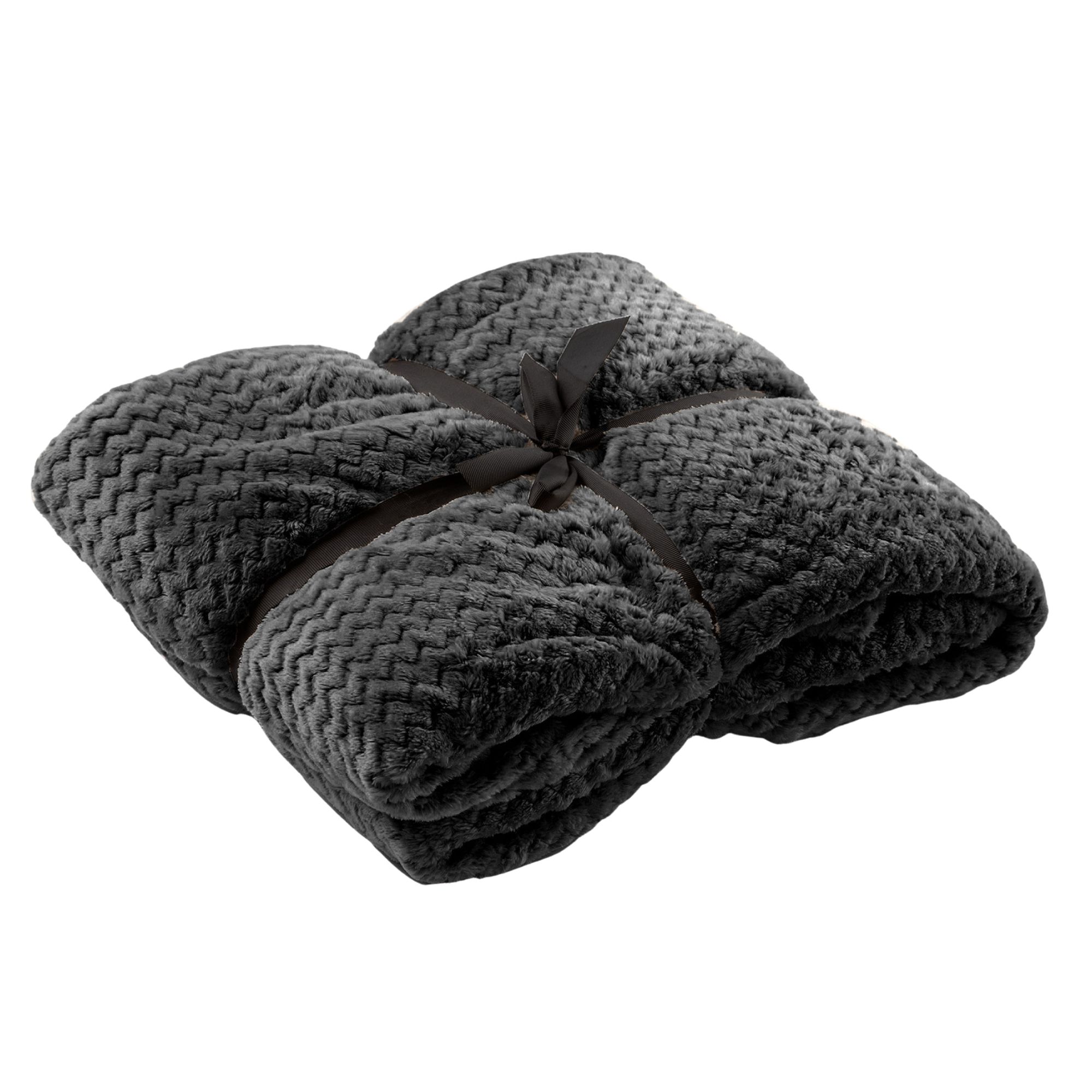 MARA - Plaid 150x200 cm - Charcoal Gray - anthracit