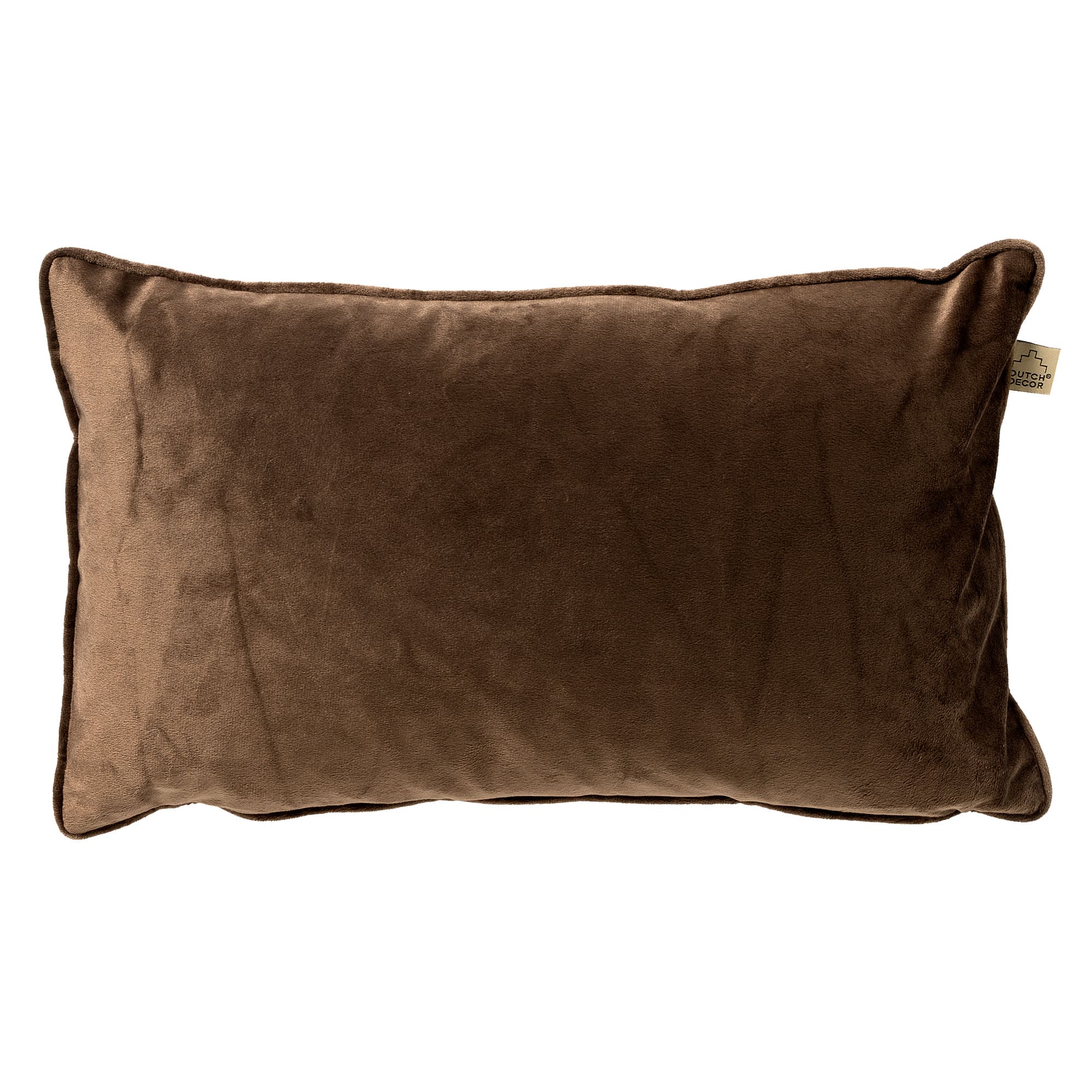 FINN - Sierkussen 30x50 cm - velvet - lendekussen - Chocolate Martini - donkerbruin