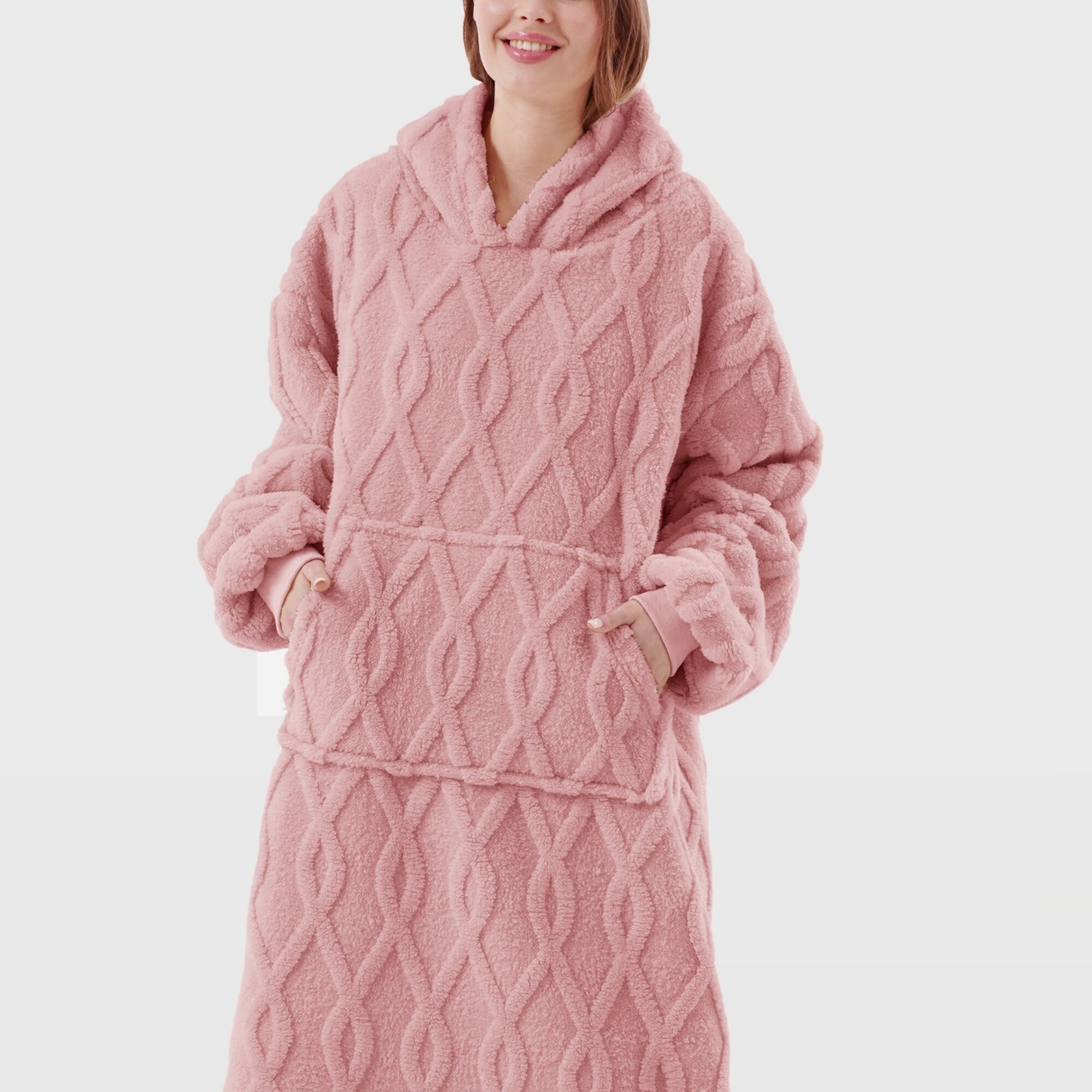 ROSETTA - Hoodie 70x110 cm - Erwachsene - Rose Tan - Rosa