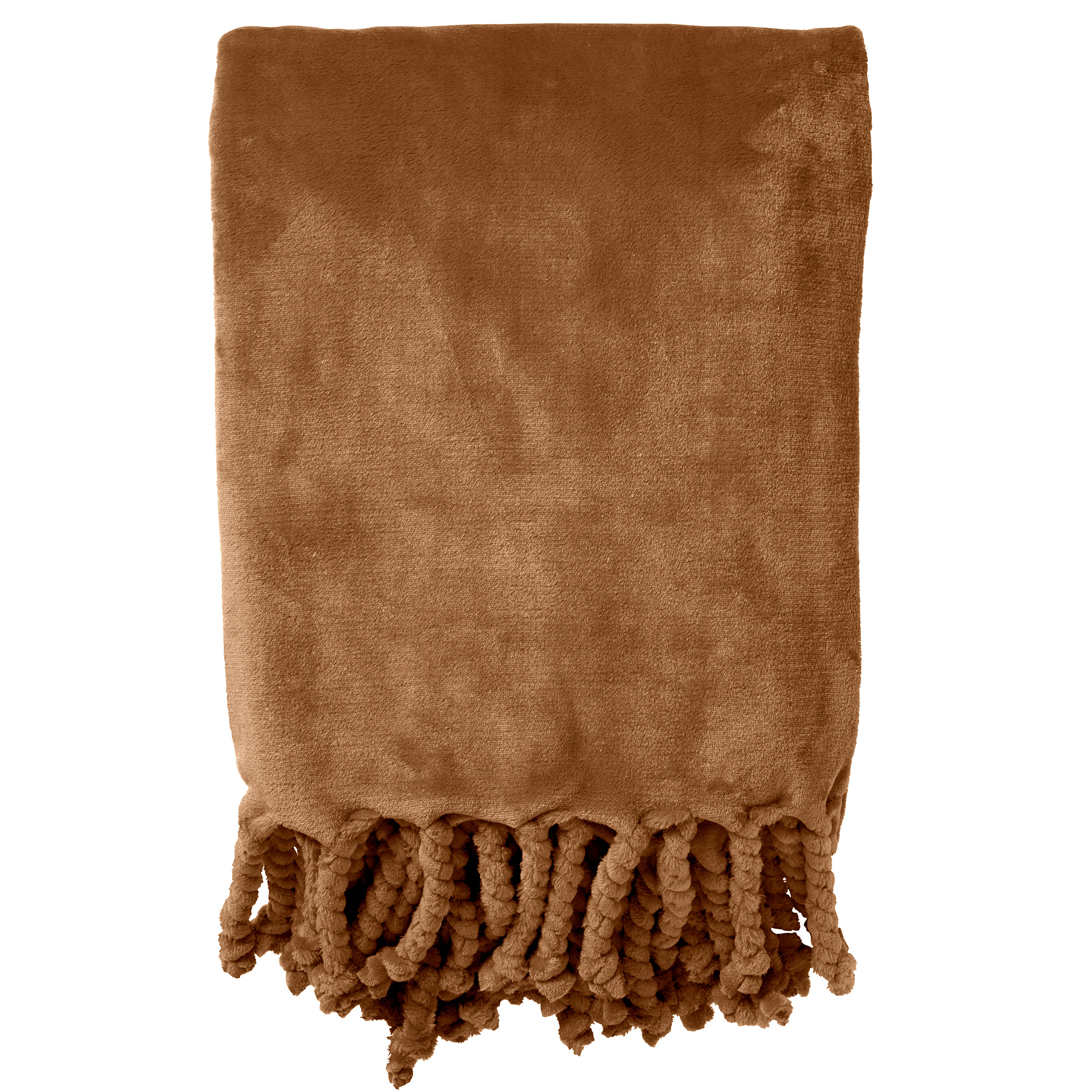 FLORIJN - Wohndecke Fleece 150x200 cm - Tobacco Brown - braun