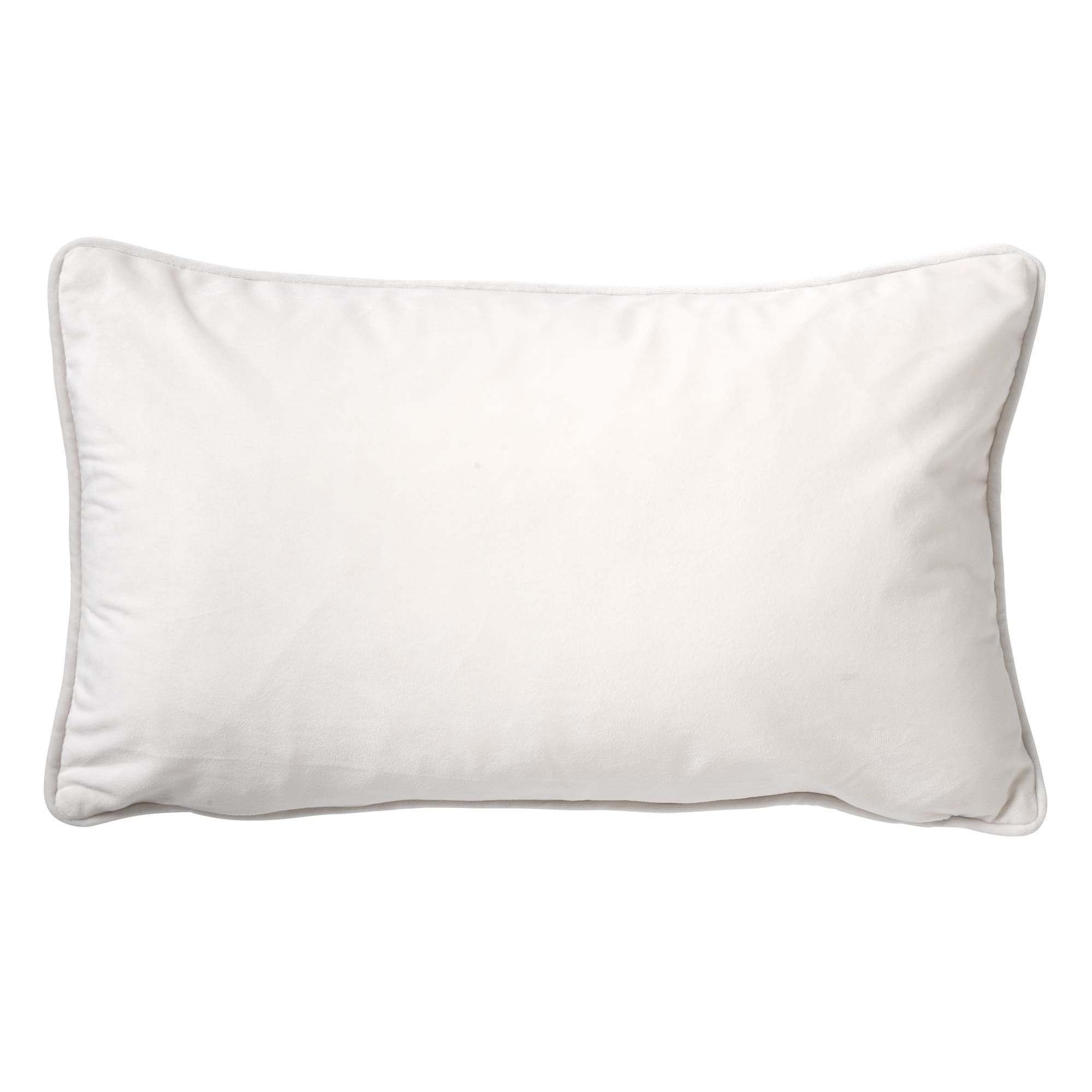 FINN - Kussenhoes 30x50 cm - velvet - lendekussen - Snow White - wit