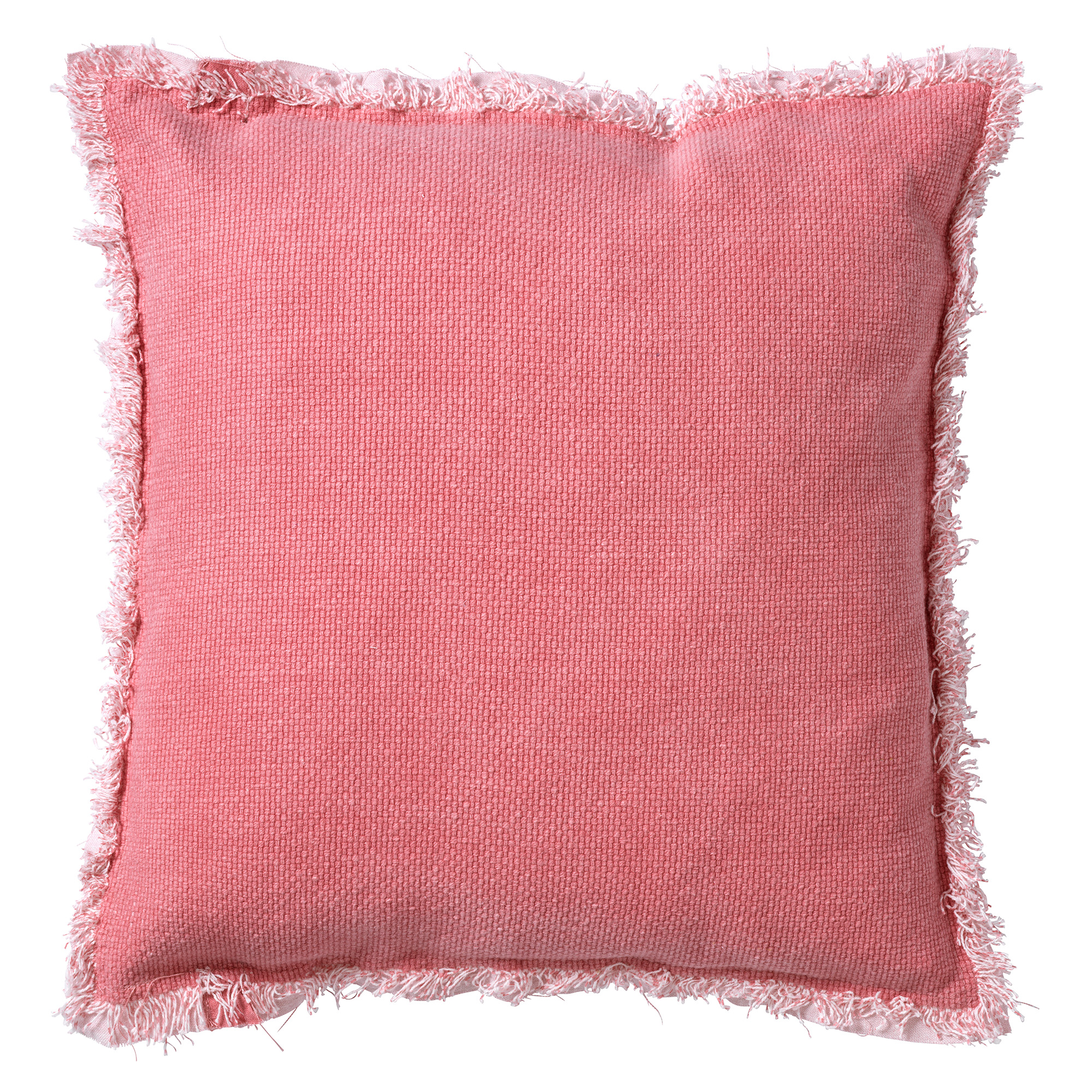 BURTO - Sierkussen van gewassen katoen framboos 45x45 cm - roze