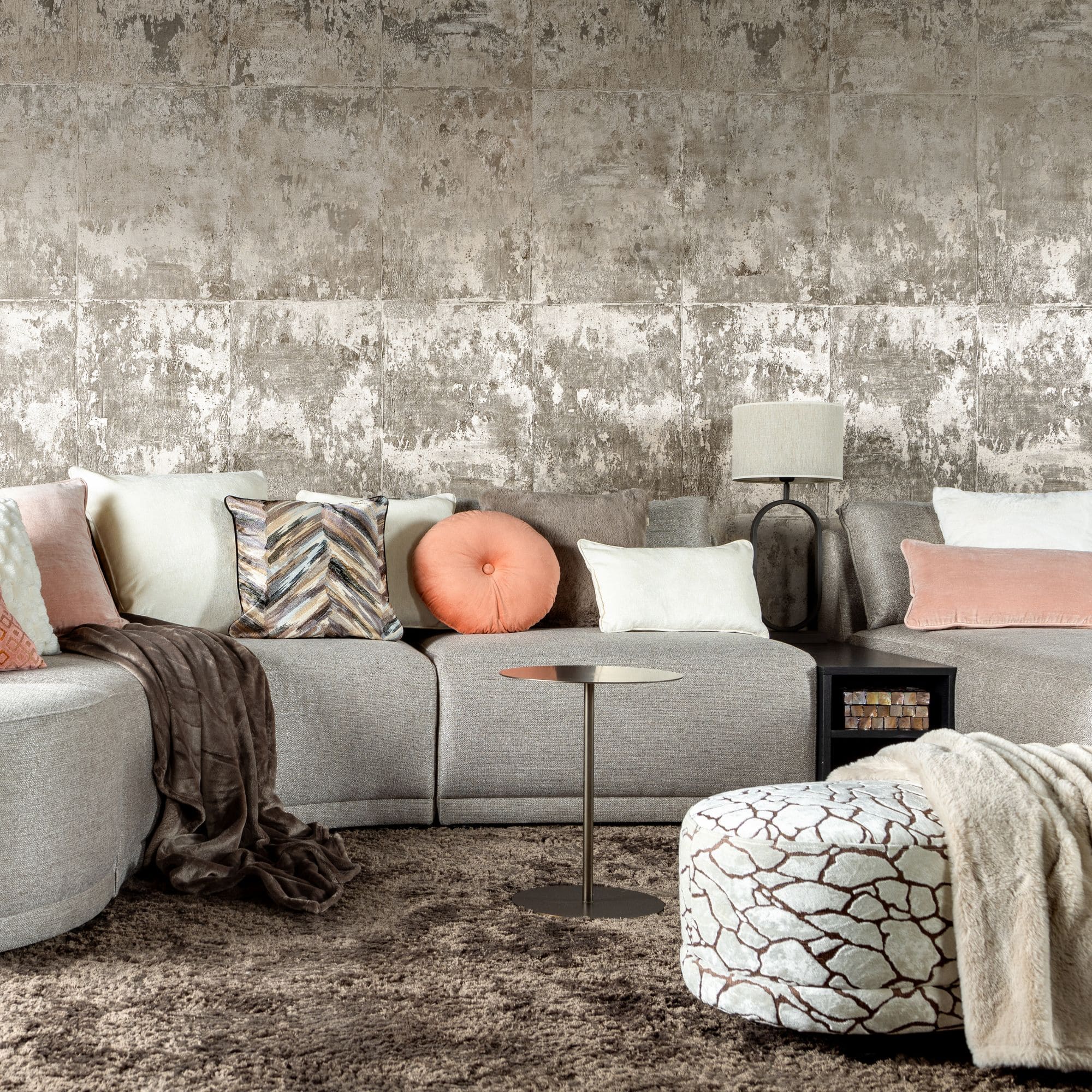 CARINA - sierkussen 30x50 cm - 100% katoen - Misty Rose - roze