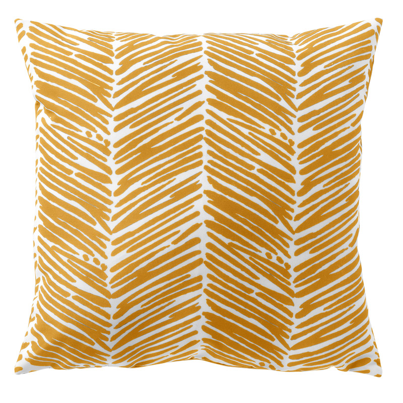 DEAN - Outdoor Cushion 45x45 cm - Golden Glow - yellow and white