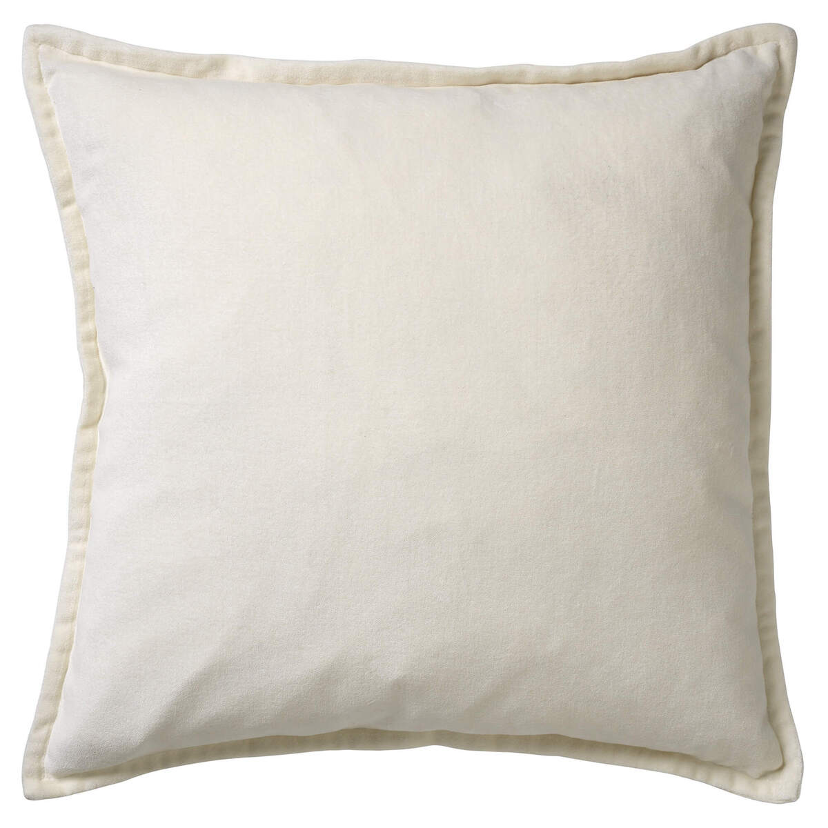 CAITH - Dekokissen 50x50 cm - 100 % Baumwoll-Velours - Snow White - Weiß