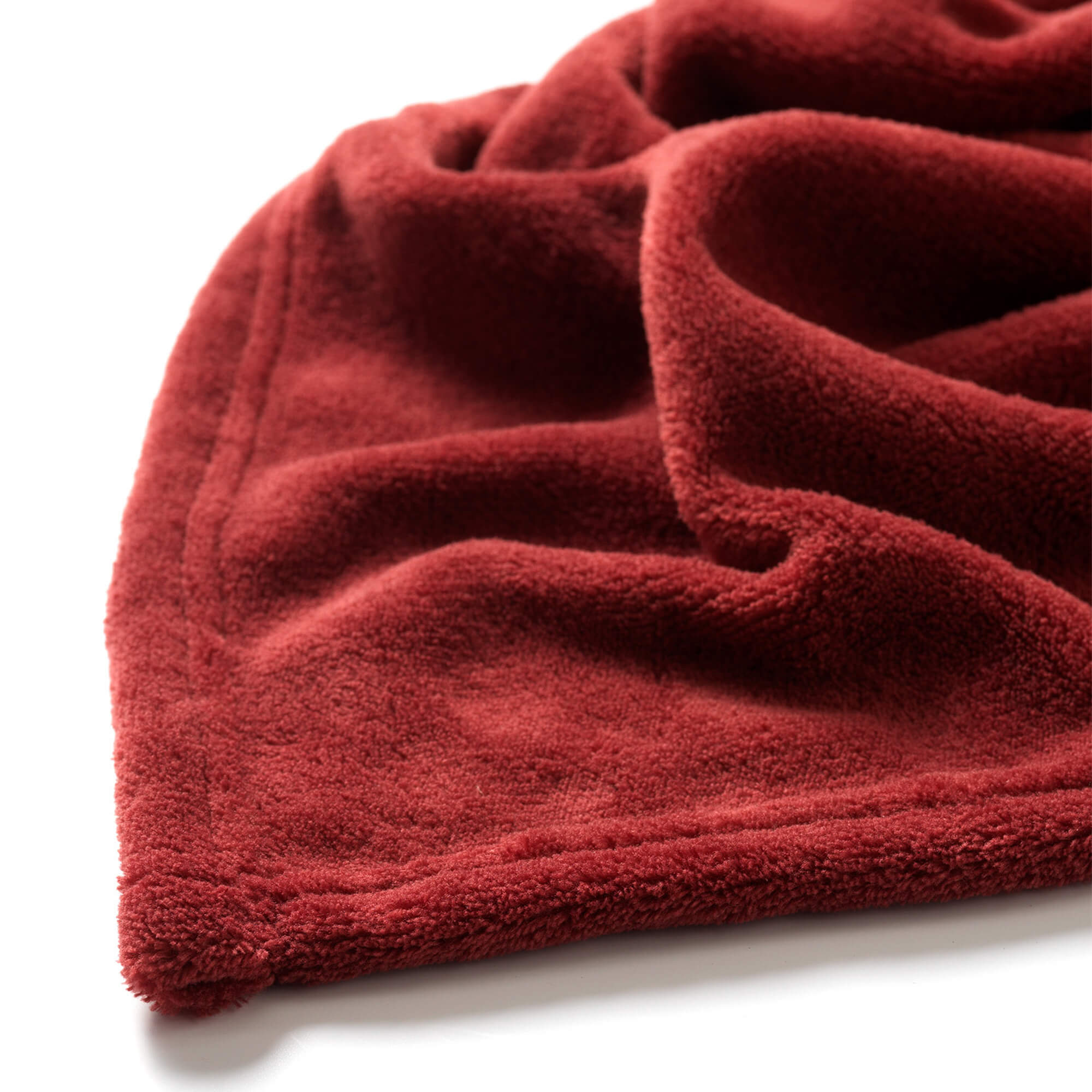 HARVEY - Plaid 150x200 cm - superzachte deken van fleece - Merlot - bordeaux rood