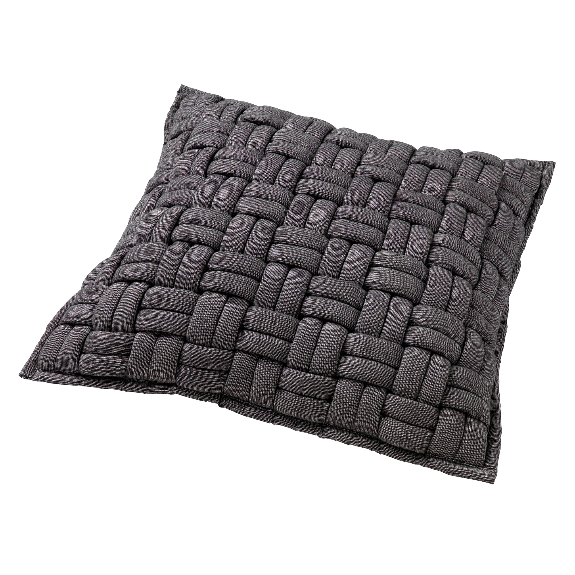 LEVI - Sierkussen 45x45 cm - luxe woonkussen met een hoes van katoen - Charcoal Gray - antraciet | SIERKUSSEN | DDL02222000282