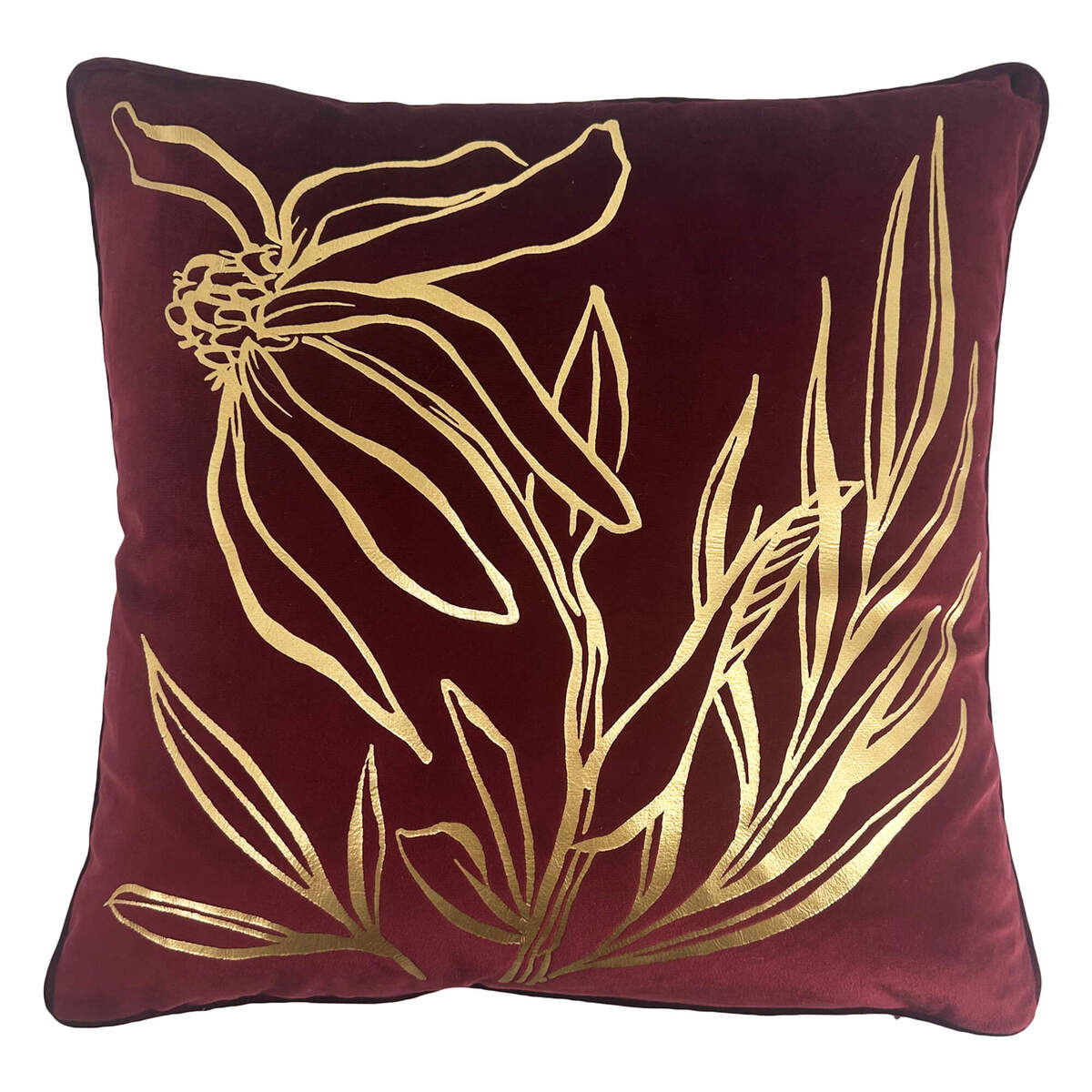 LONNEKE - sierkussen 45x45 cm - Pomegranate - rood