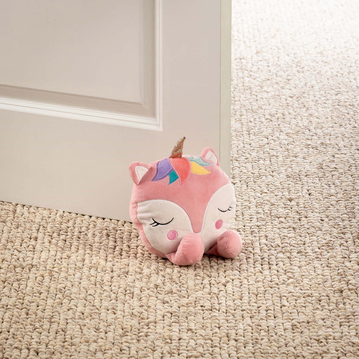 UNICORN - Door Stop 18x20 cm - Seashell Pink - pink