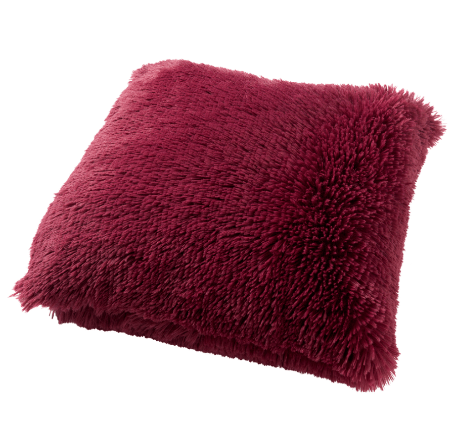 FLUFFY Dekokissen Red Plum 45x45 cm