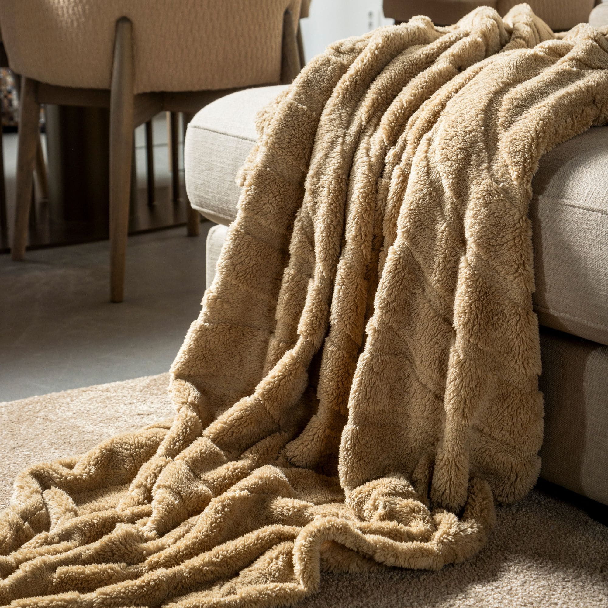 LESLIE - Plaid 150x200 cm - Irish Cream - Beige