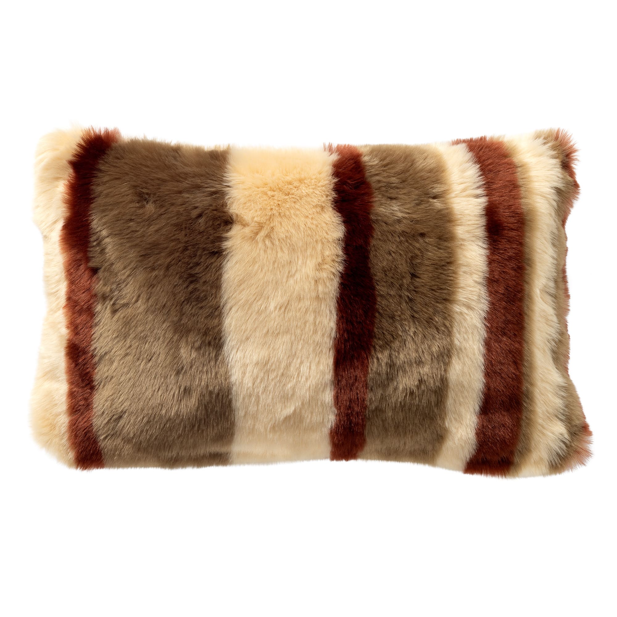 CLEO - Coussin à rayures 30x50 cm - Brandy Brown - marron