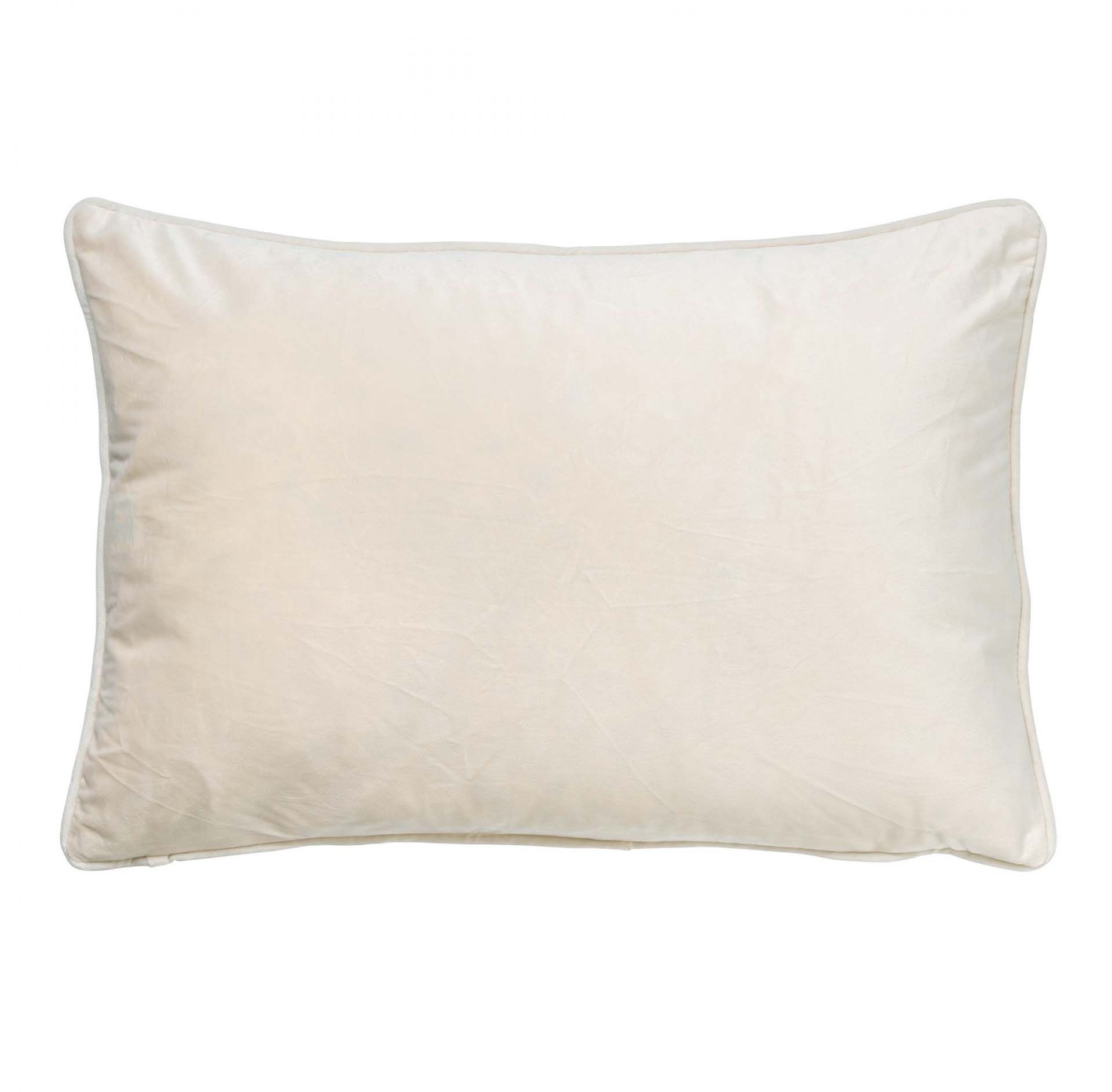 FINN - Cushion cover velvet 40x60 cm - Snow White - white / off-white