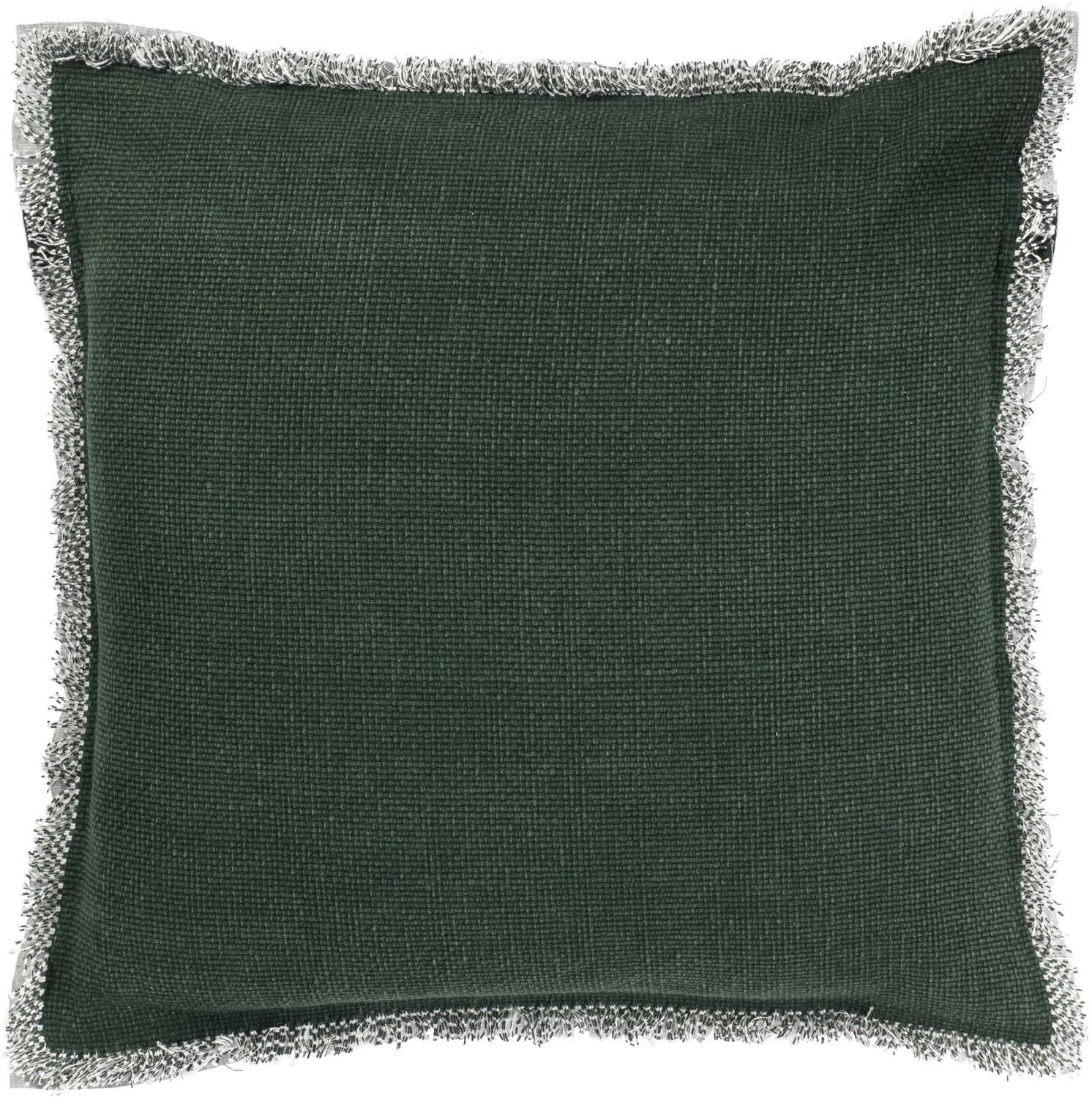 BURTO - Kussenhoes van gewassen katoen Mountain view 45x45 cm - groen
