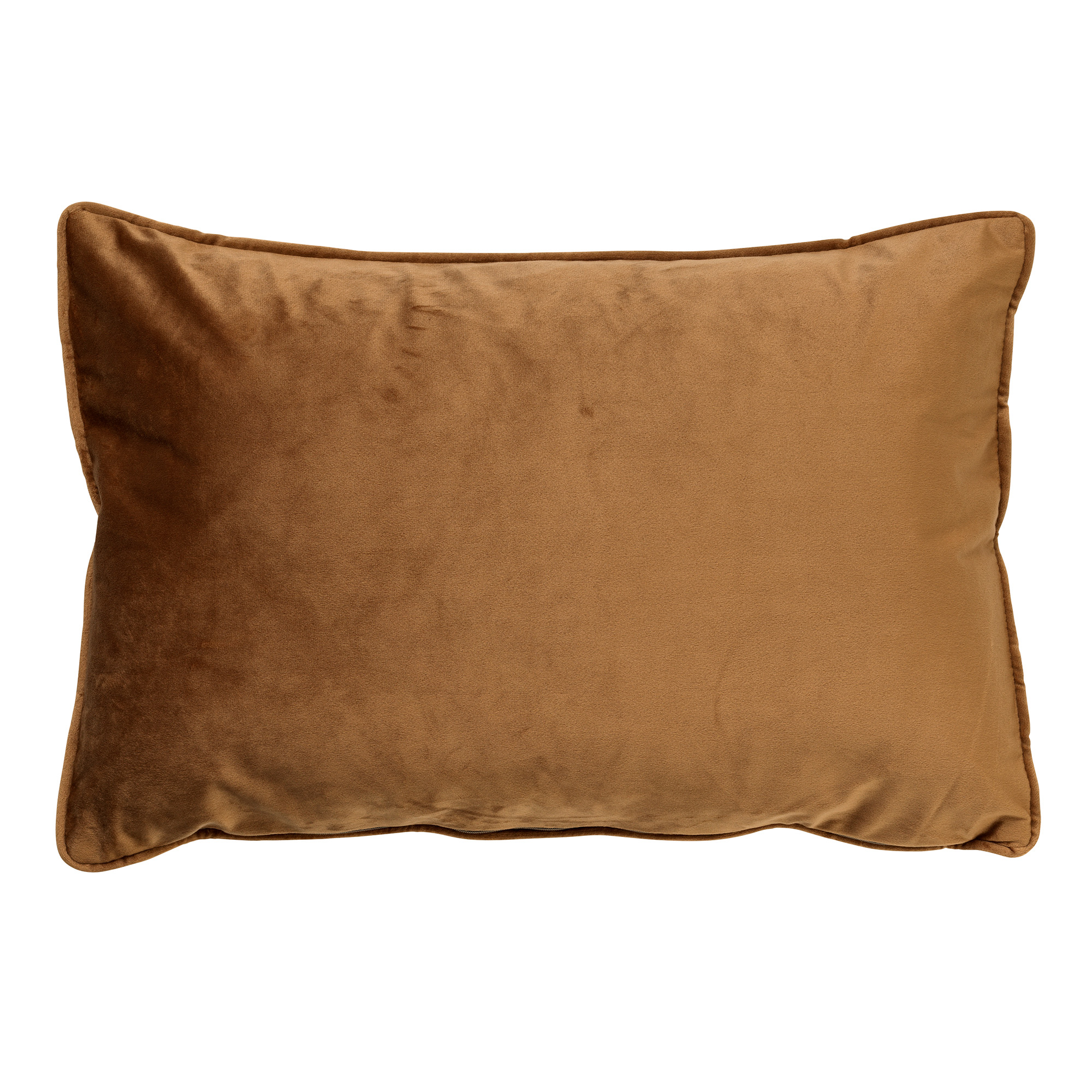 FINN - Sierkussen 40x60 cm - velvet - effen kleur - Tobacco Brown - bruin