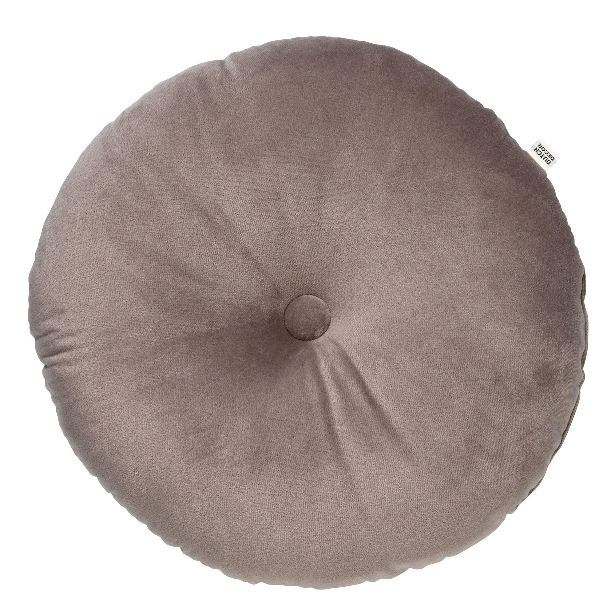 OLLY - Coussin rond en velours Driftwood  40 cm 