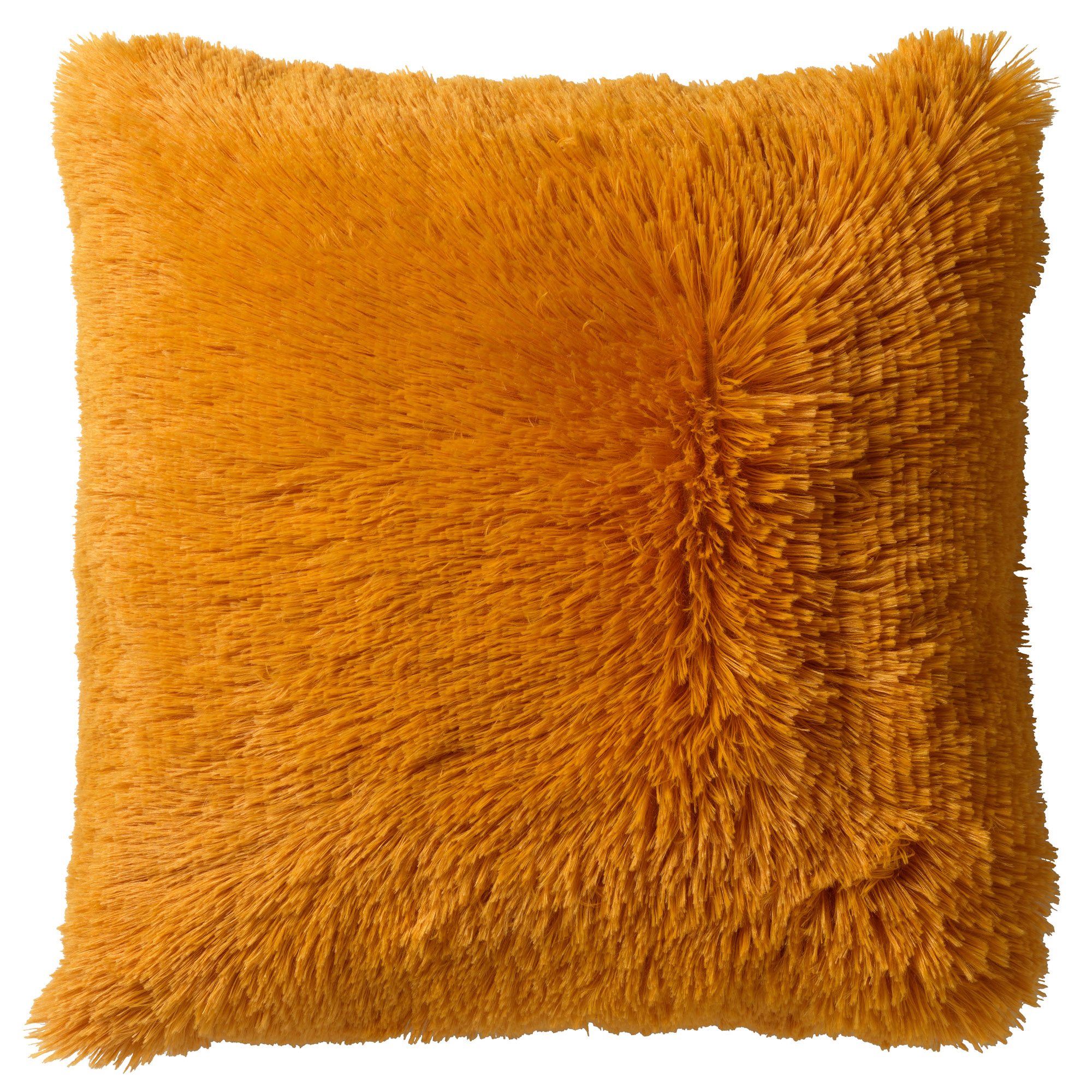 FLUFFY - Sierkussen 60x60 cm - superzacht - XL kussen - Golden Glow  - geel