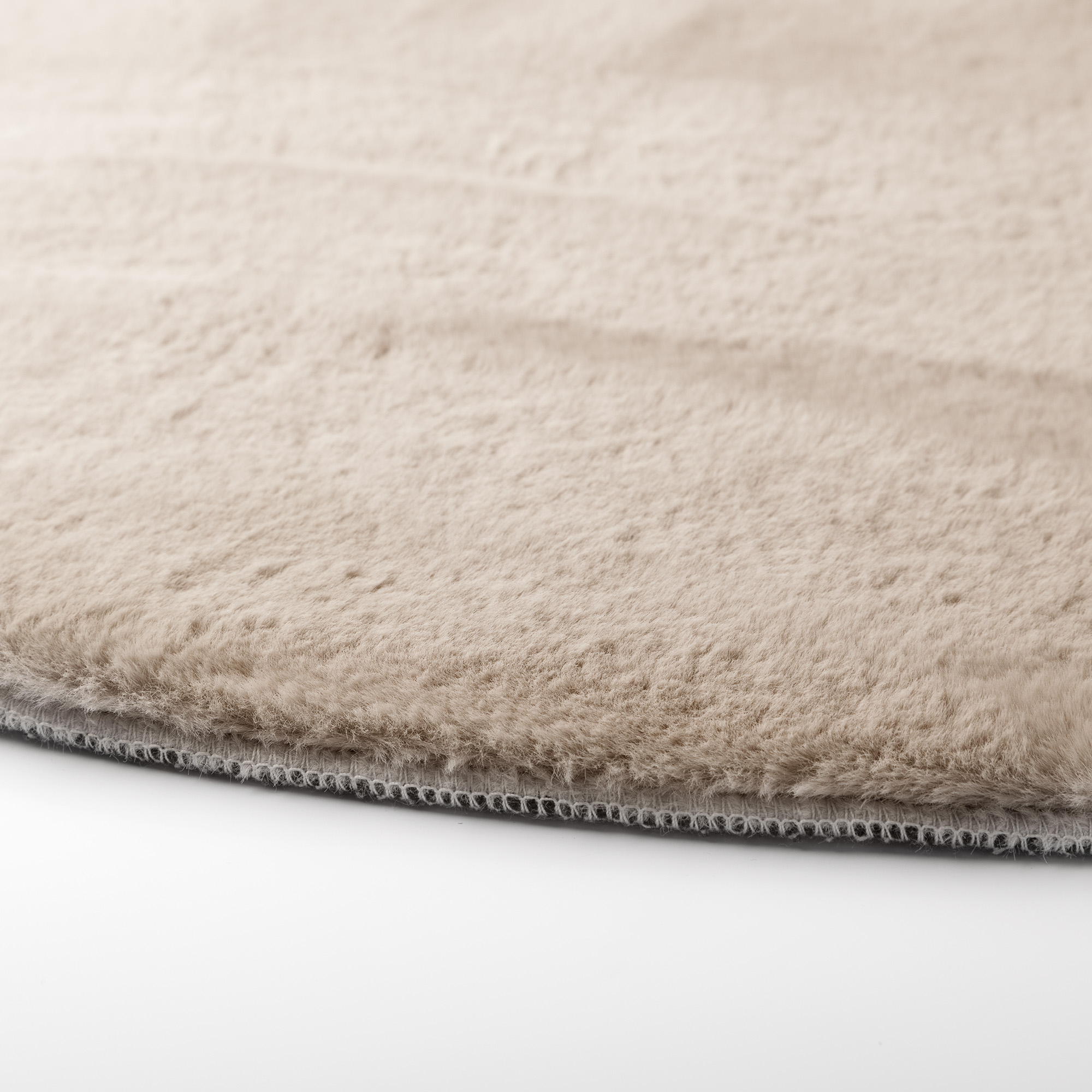 TAMMY - Tapis Ø120 cm - fausse fourrure - French Oak - Beige