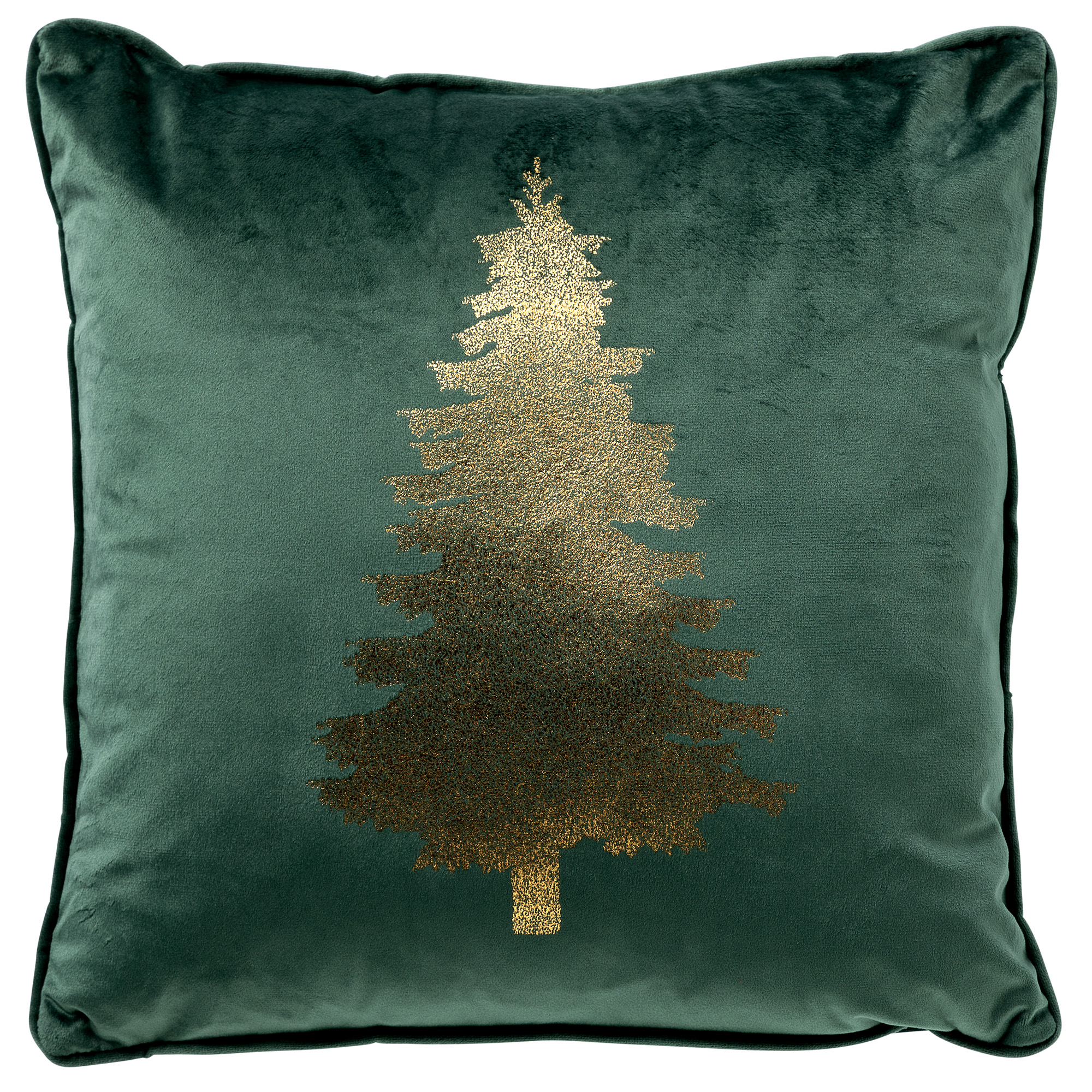 TREE - Cushion cover 45x45 cm - Green - Christmas decoration - velvet