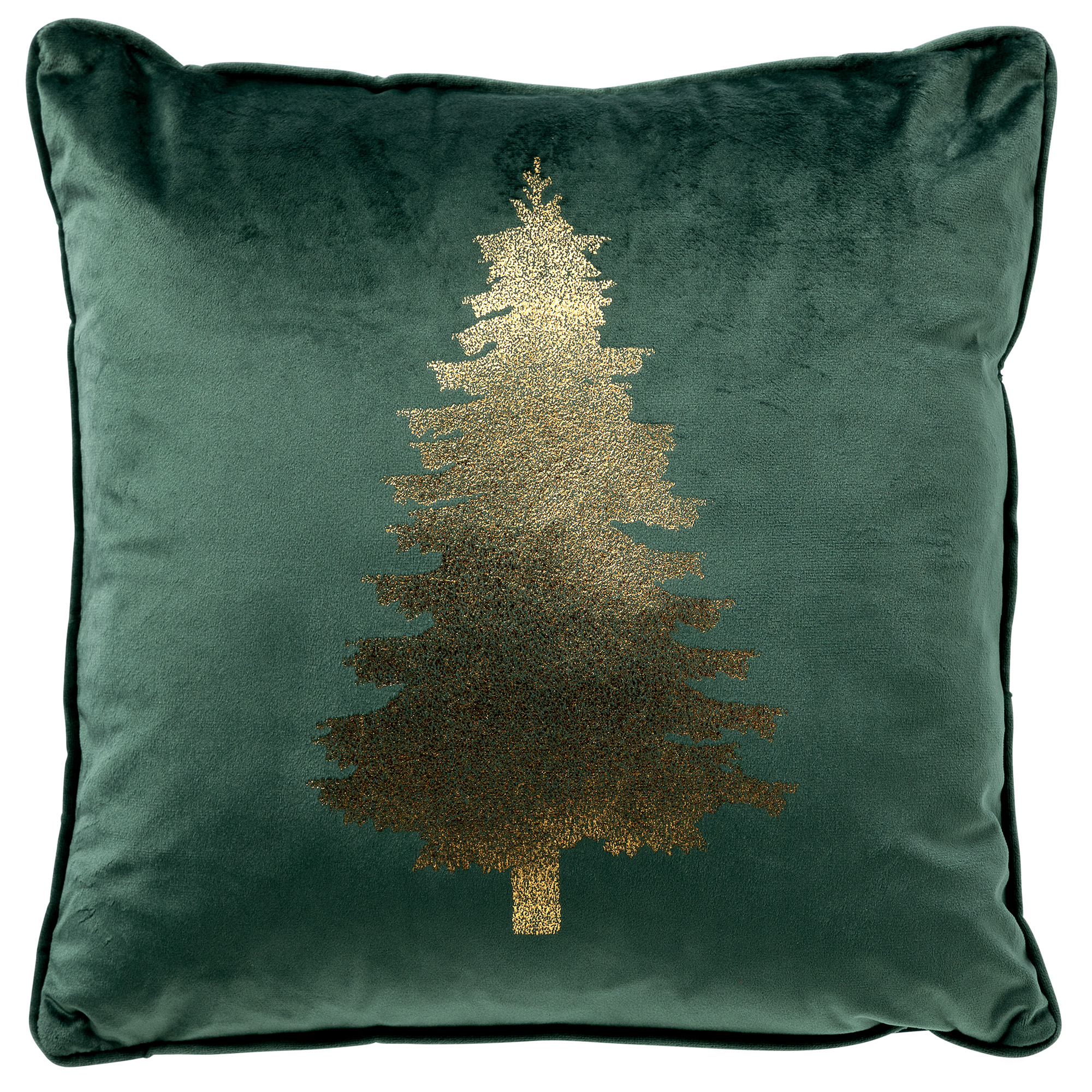 TREE - Decorative pillow 45x45 cm - Green - Christmas decoration - velvet