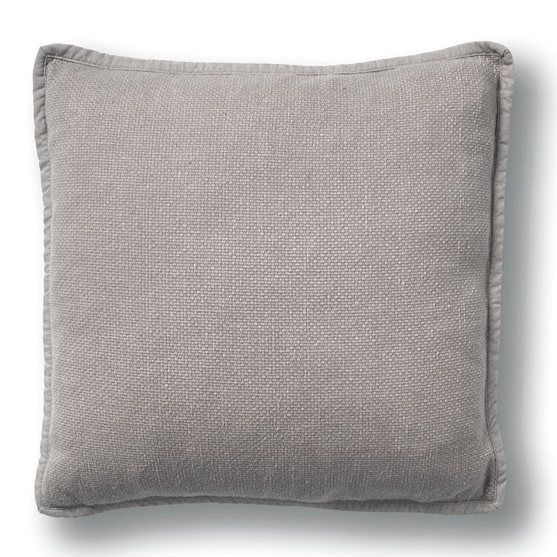 BOWIE - Cushion 45x45 cm - washed cotton - Driftwood - taupe