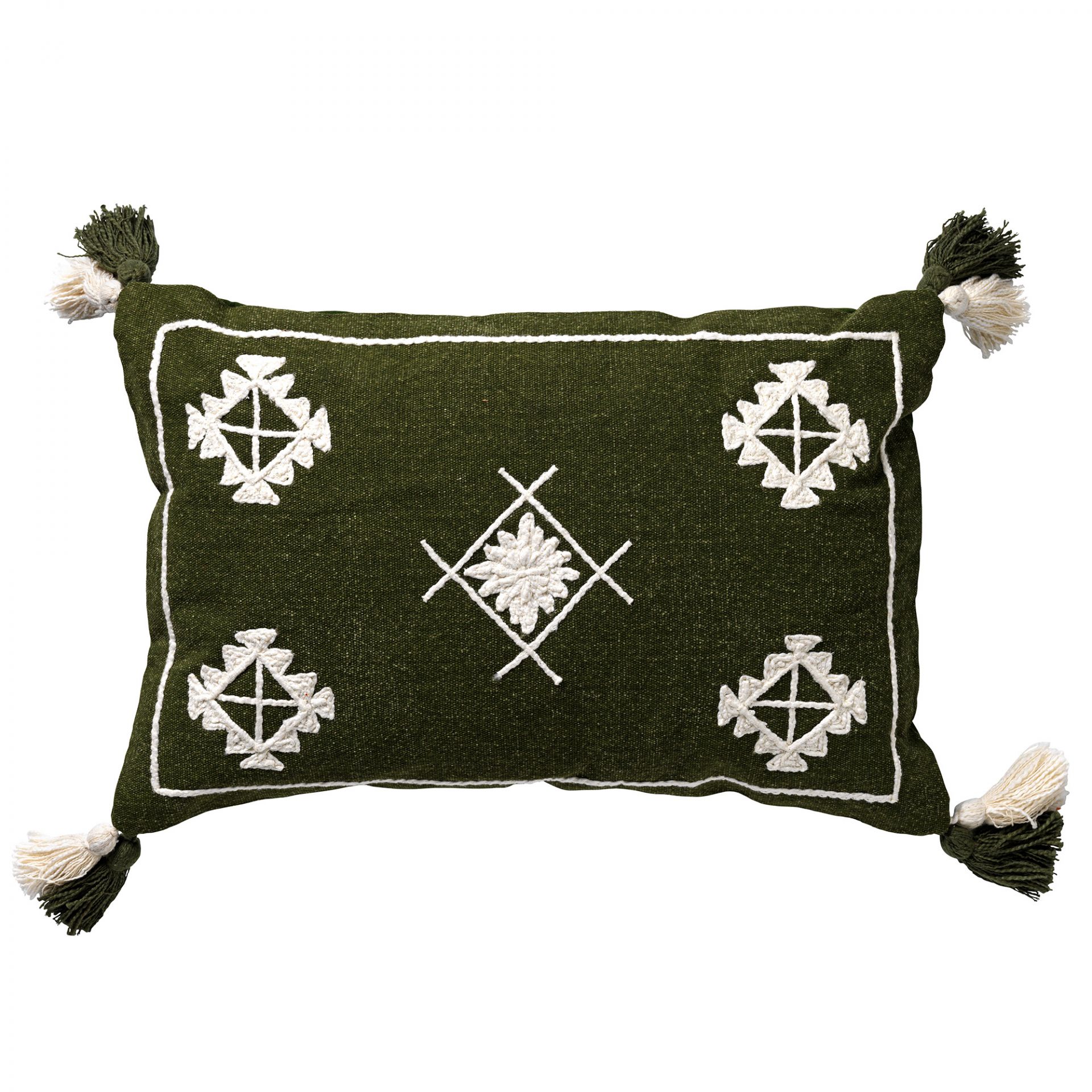 ZUCO - Housse de Coussin en coton 40x60 cm Chive - vert