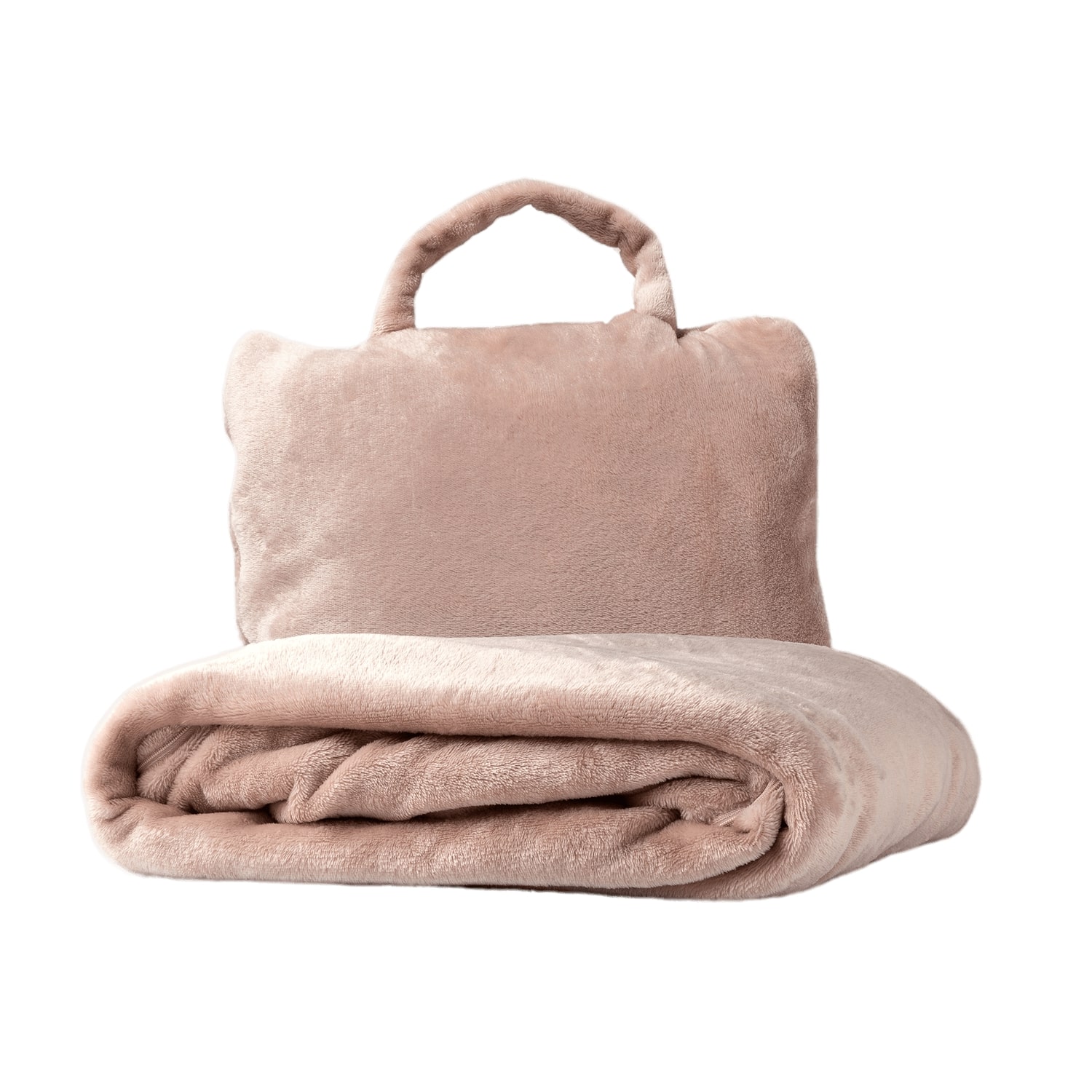TESSA - Plaid to Go - 130x150 cm - Misty Rose - Ideal für Unterwegs – faltbar in einer praktischen Tasche