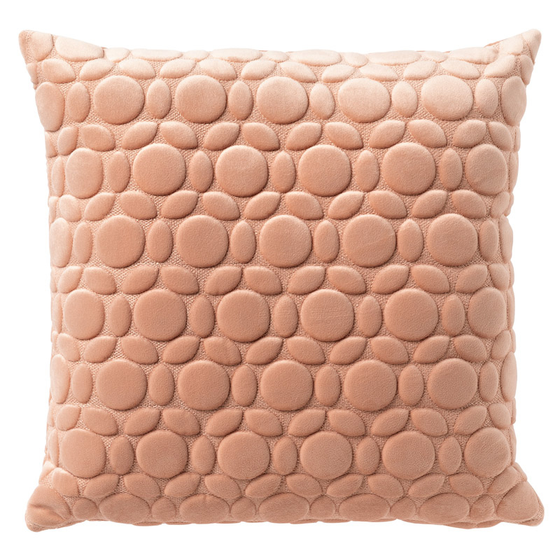 KAISA - Kussenhoes 45x45 cm - 3D - print - effen kleur - Pink Sand - roze