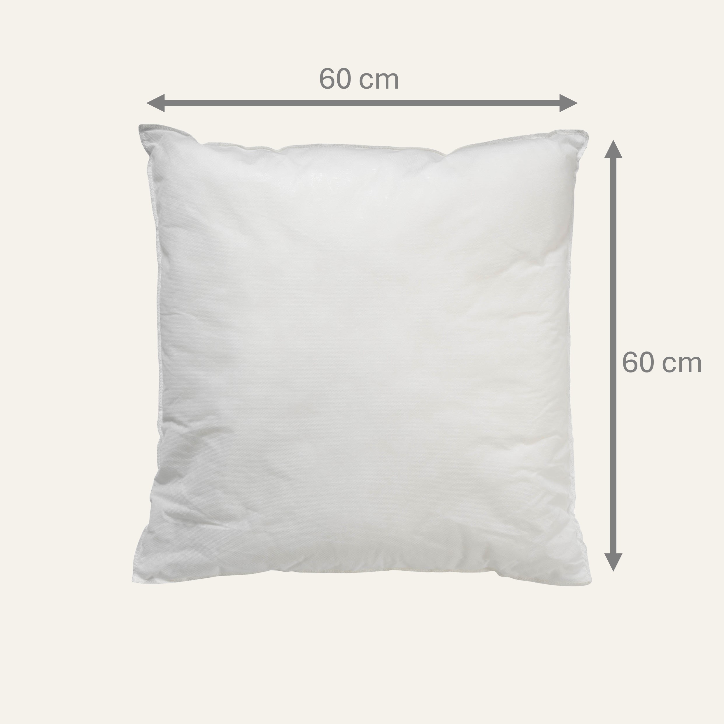 COUSSIN INTÉRIEUR - 60x60 cm - Garnissage 100% polyester - 670 grammes