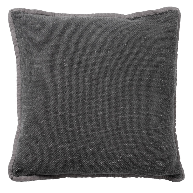 BOWIE - Coussin en coton delavé Charcoal Gray 45x45 cm 