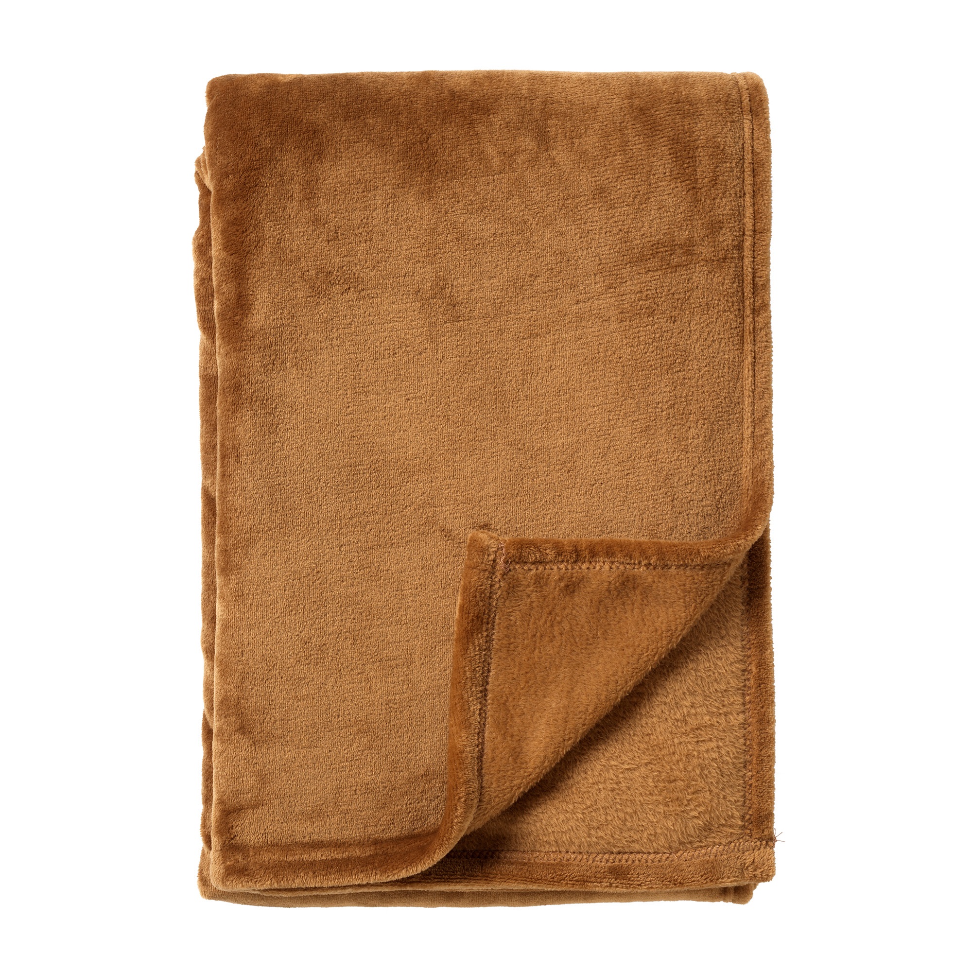 HARVEY - Wohndecke Fleece 150x200 cm - Tobacco Brown - braun