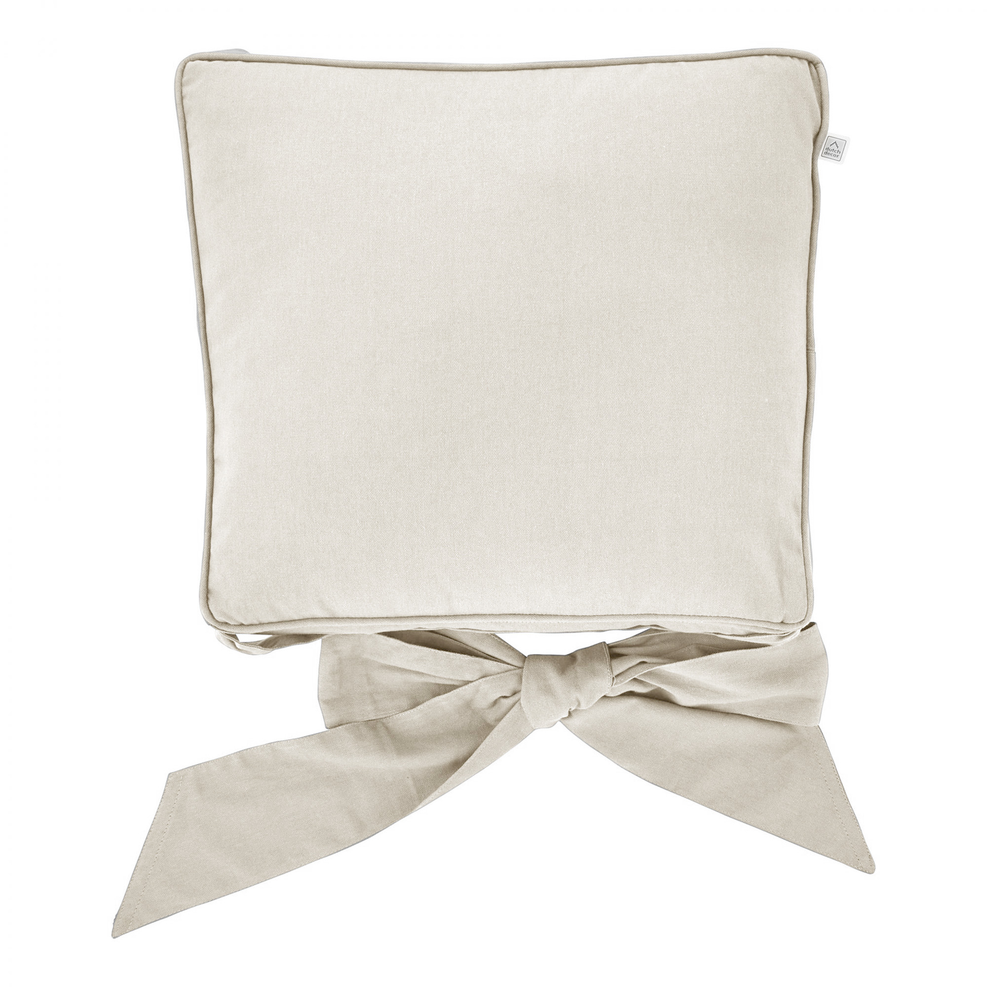 JAVAAN - Seat pad cushion cover with ties Snow White 45x45 cm