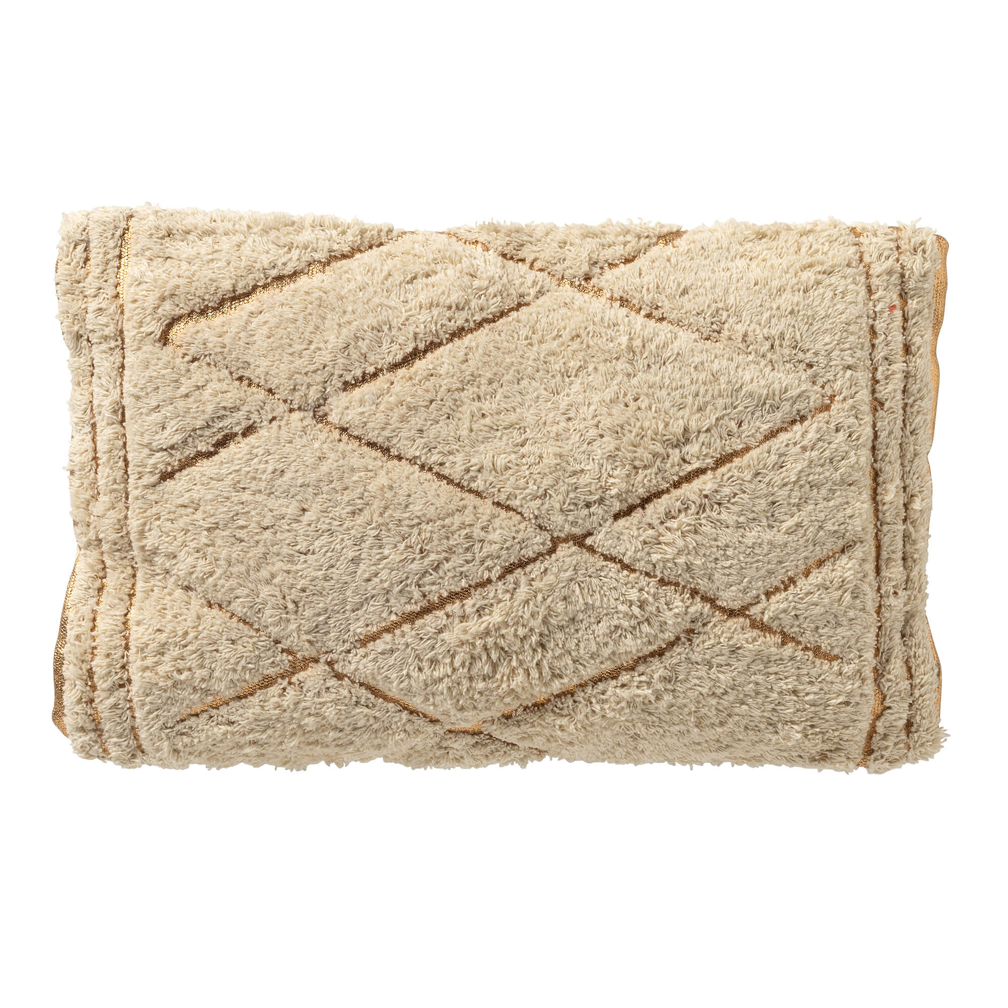DUUK - Dekokissen 30x50 - Tofu - beige mit gold